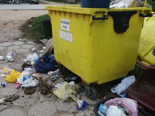 Mieszkańcy Lipowca twierdzą, że przepełnione śmietniki straszyły przez kilka tygodni