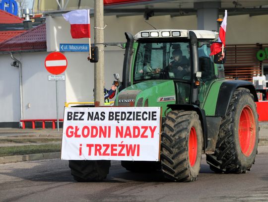 Protest rolników w Augustowie - 9 lutego 2024 roku