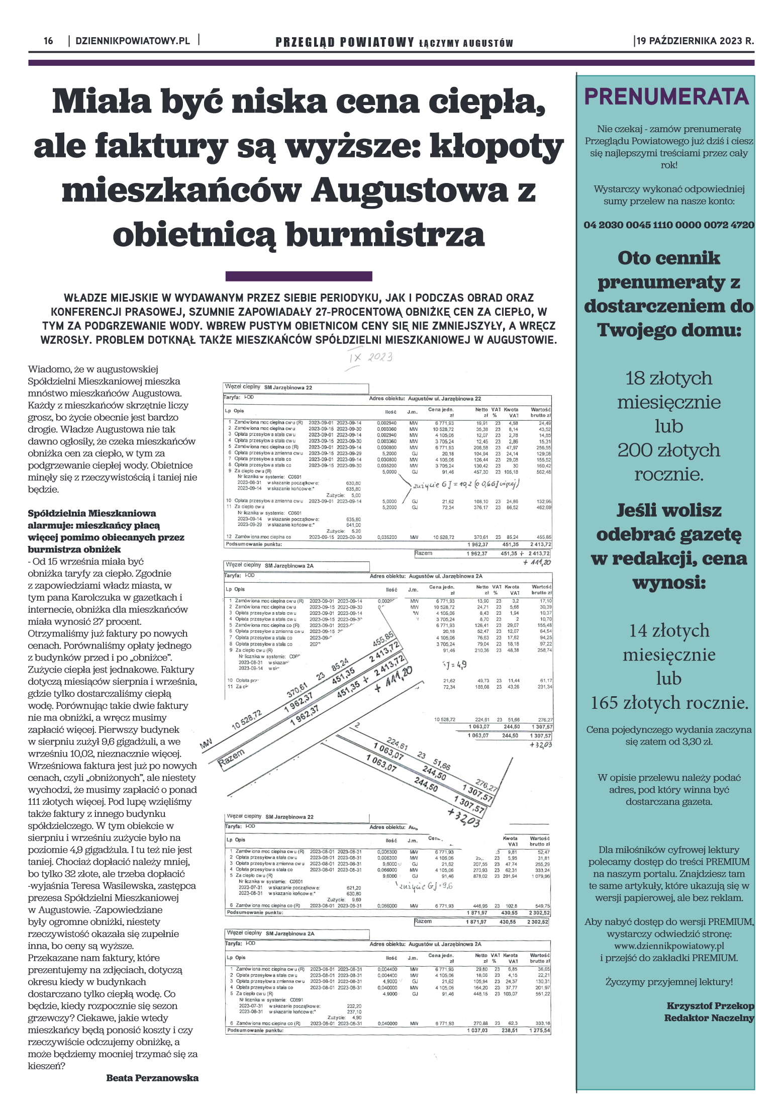 Wydanie Przeglądu Powiatowego nr 38/1162 z 19-10-2 - strona 16