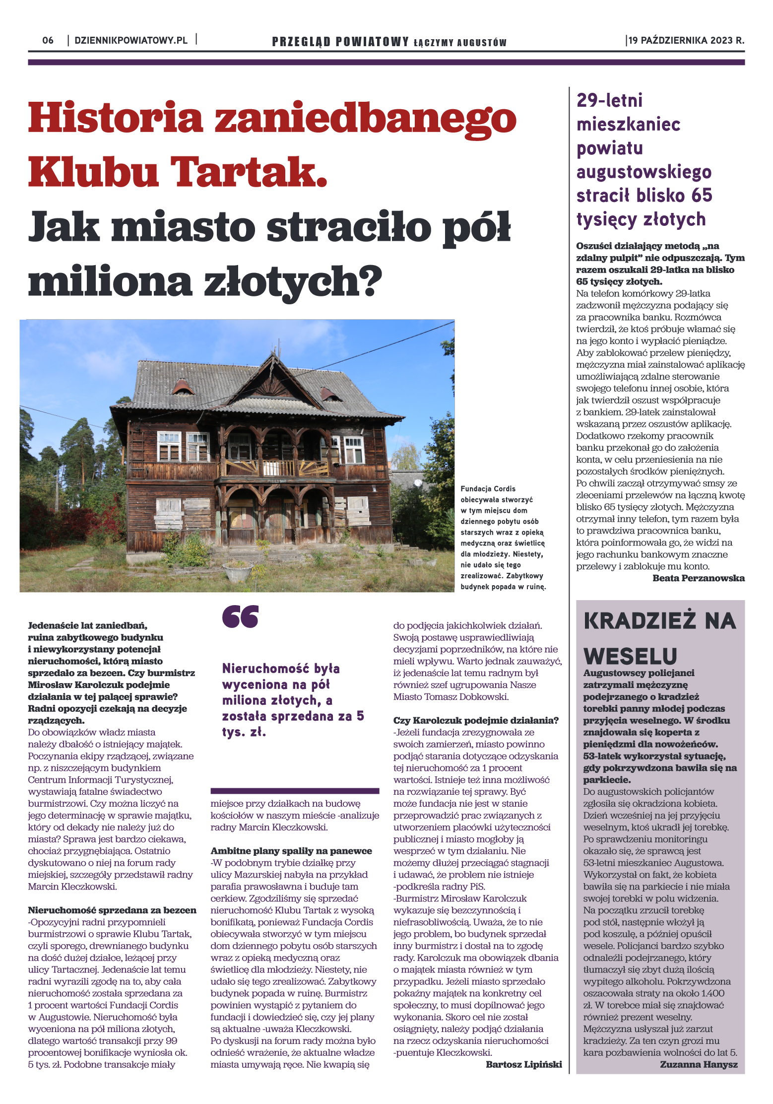 Wydanie Przeglądu Powiatowego nr 38/1162 z 19-10-2 - strona 6