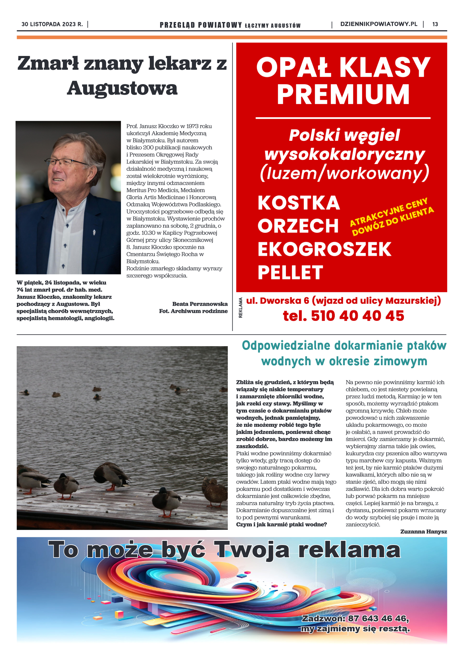 Wydanie Przeglądu Powiatowego nr 44/1167 z 30-11-2 - strona 13
