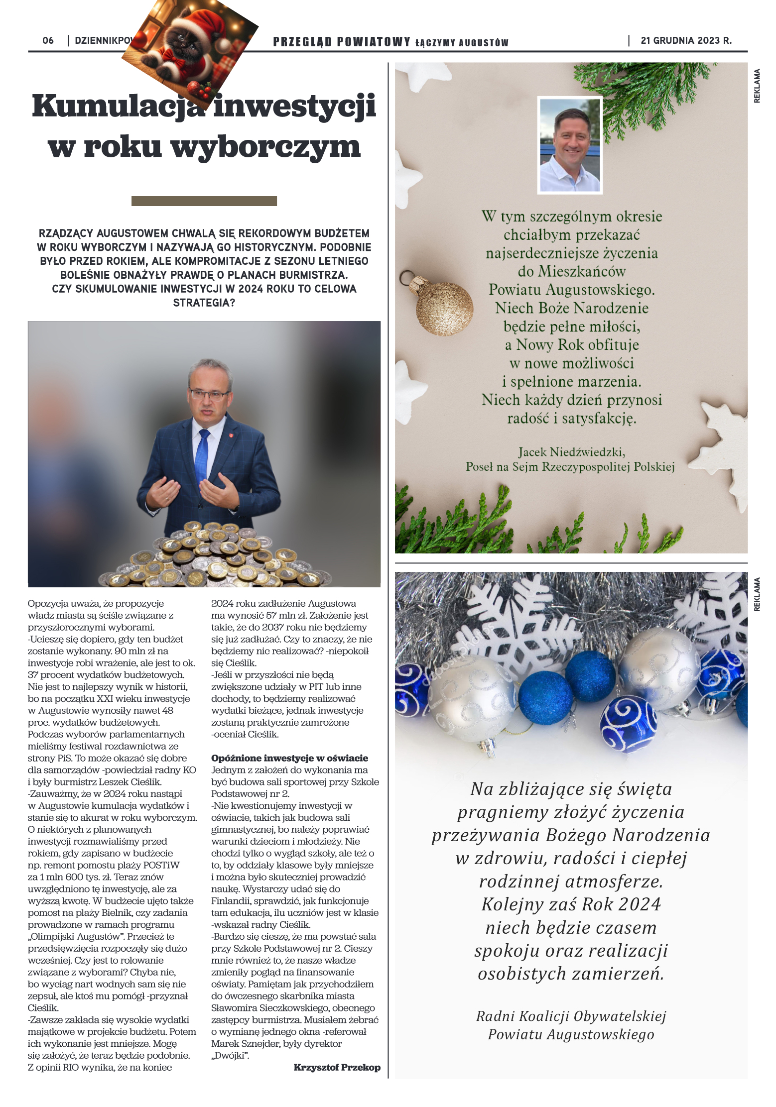Wydanie Przeglądu Powiatowego nr 47/1171 z 21-12-2 - strona 6