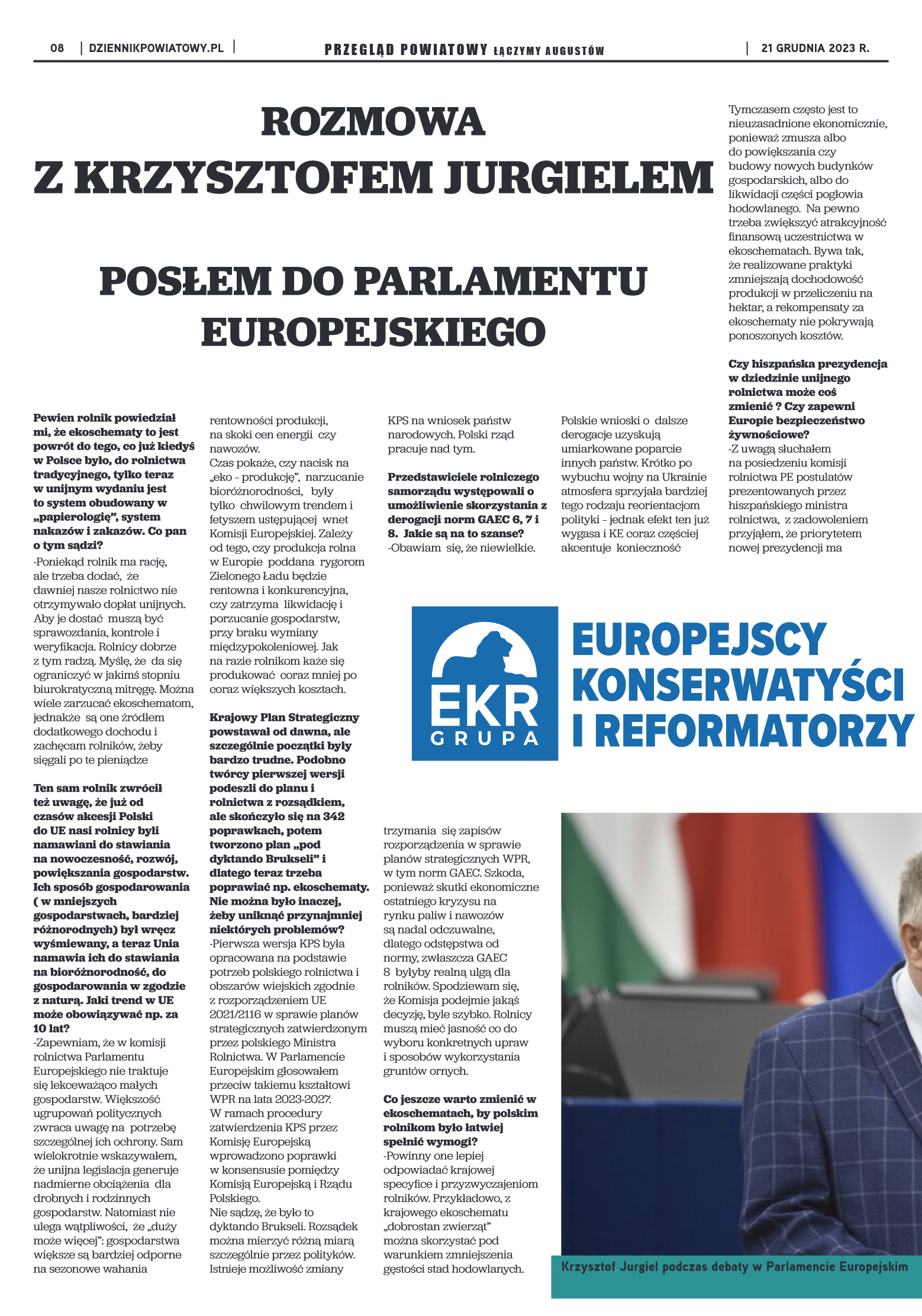 Wydanie Przeglądu Powiatowego nr 47/1171 z 21-12-2 - strona 8