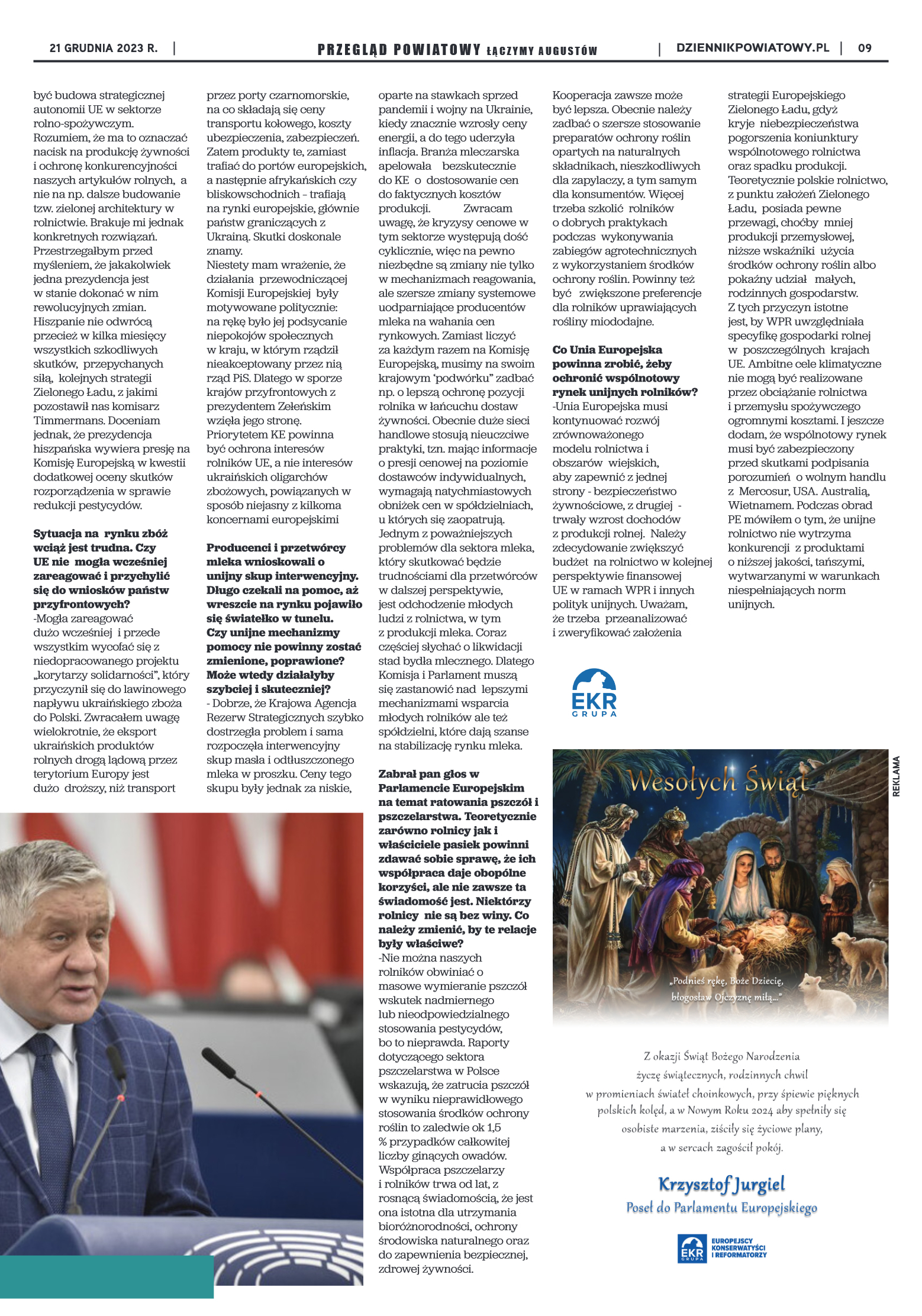 Wydanie Przeglądu Powiatowego nr 47/1171 z 21-12-2 - strona 9