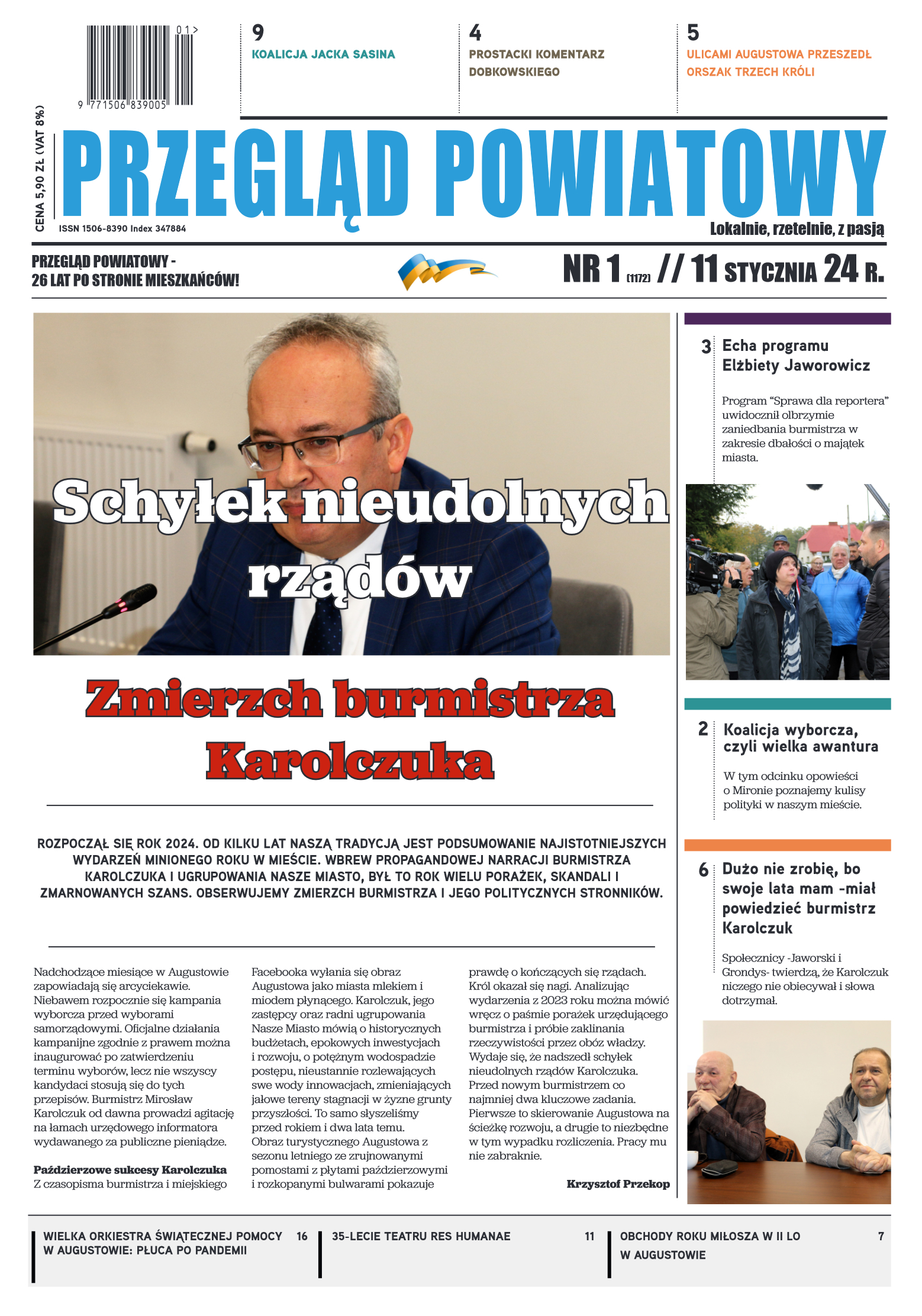 Wydanie Przeglądu Powiatowego nr 1/1172 z 11-01-20 - strona 1