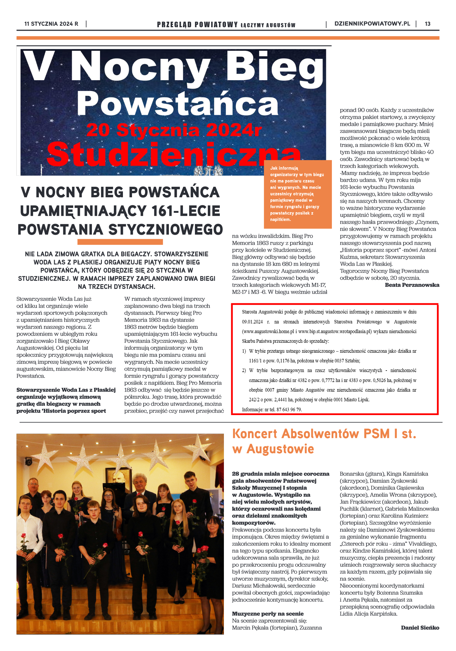 Wydanie Przeglądu Powiatowego nr 1/1172 z 11-01-20 - strona 13