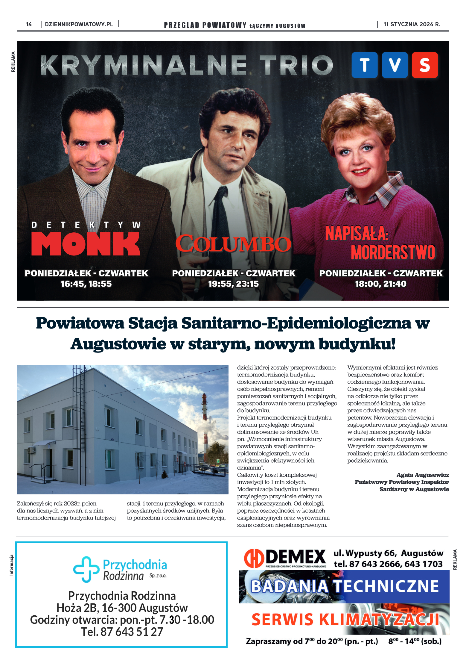 Wydanie Przeglądu Powiatowego nr 1/1172 z 11-01-20 - strona 14