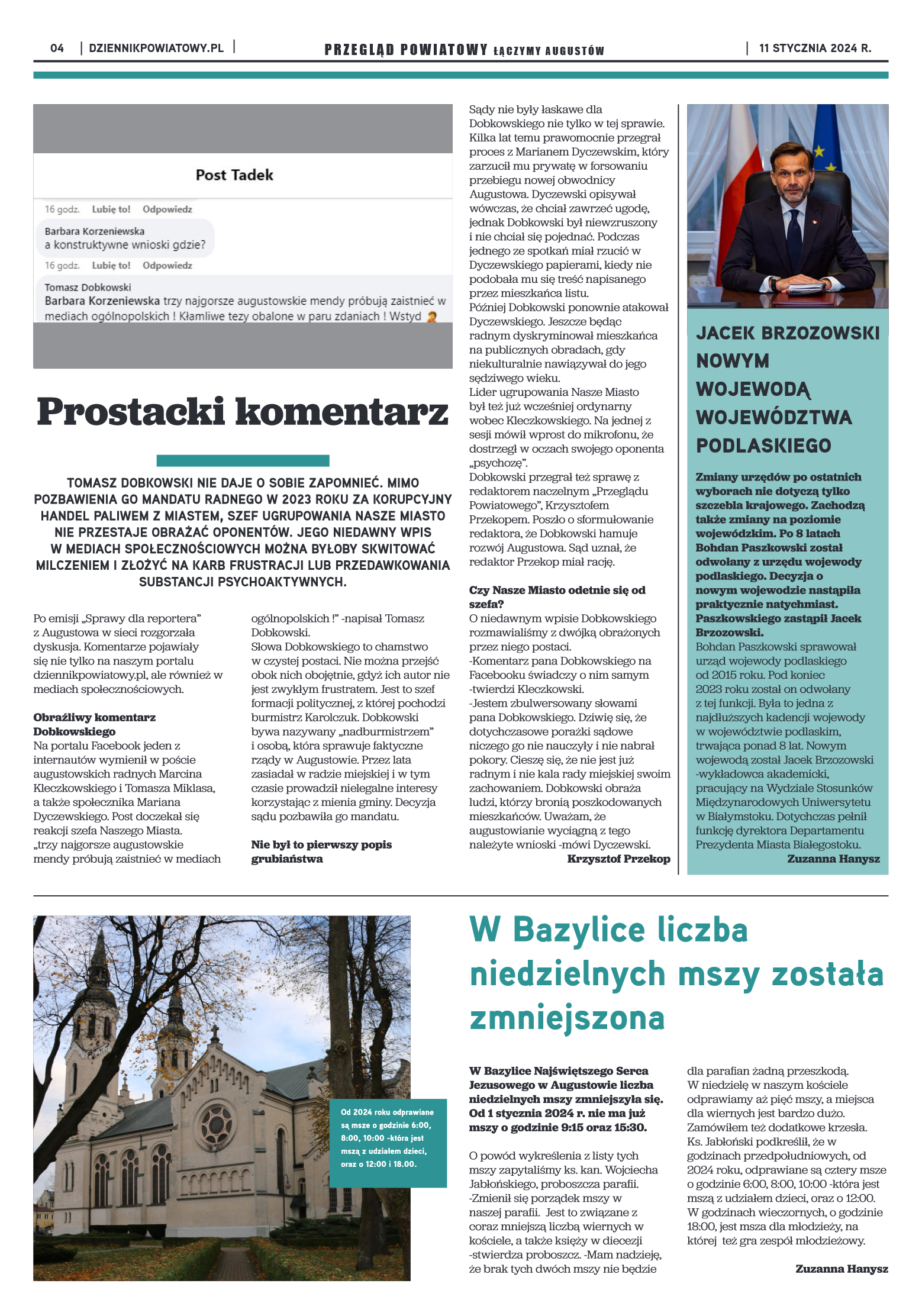 Wydanie Przeglądu Powiatowego nr 1/1172 z 11-01-20 - strona 4