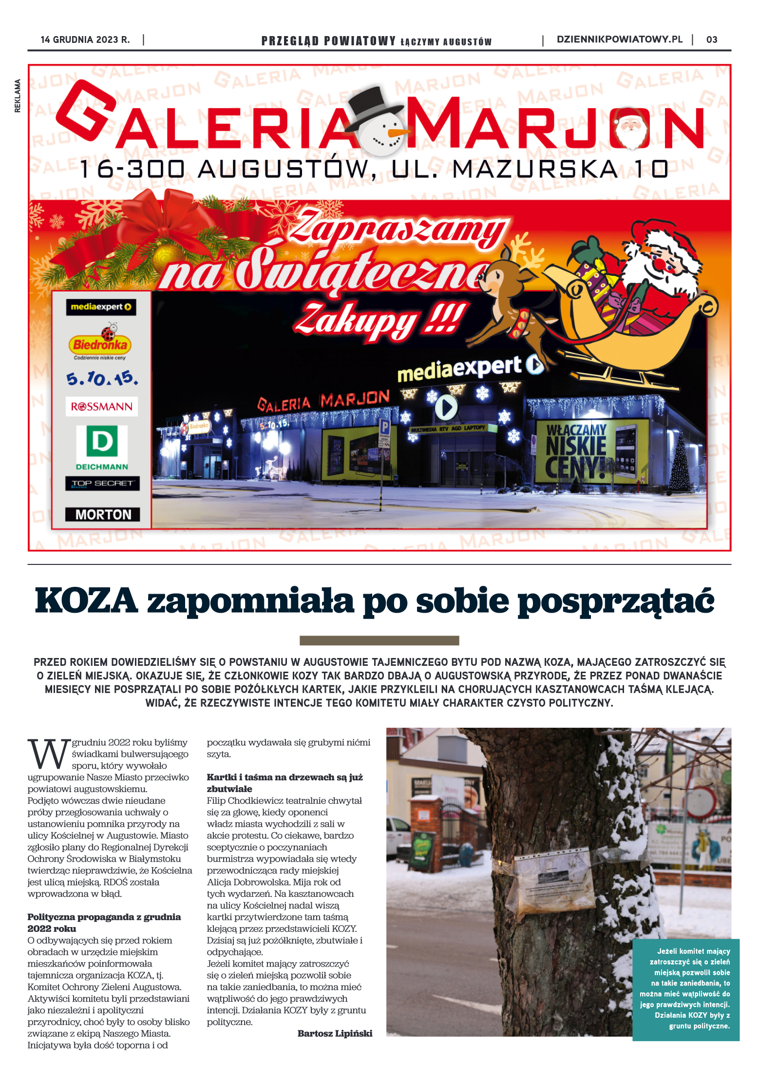 Wydanie Przeglądu Powiatowego nr 46/1170 z 14-12-2 - strona 3