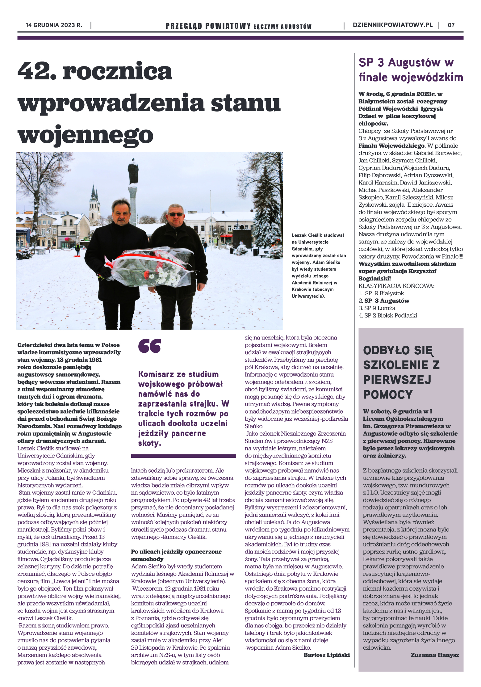 Wydanie Przeglądu Powiatowego nr 46/1170 z 14-12-2 - strona 7