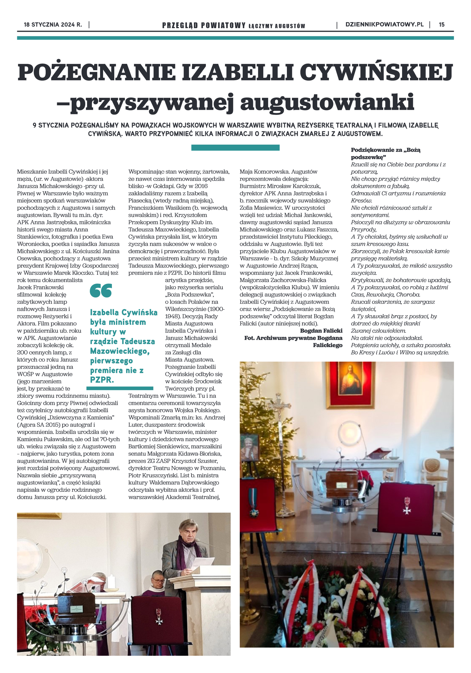 Wydanie Przeglądu Powiatowego nr 2/1173 z 18-01-20 - strona 15