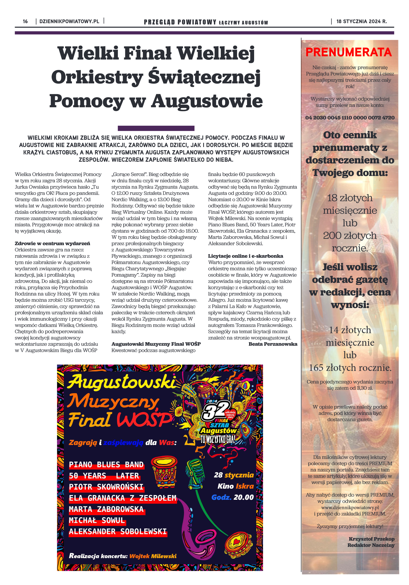 Wydanie Przeglądu Powiatowego nr 2/1173 z 18-01-20 - strona 16