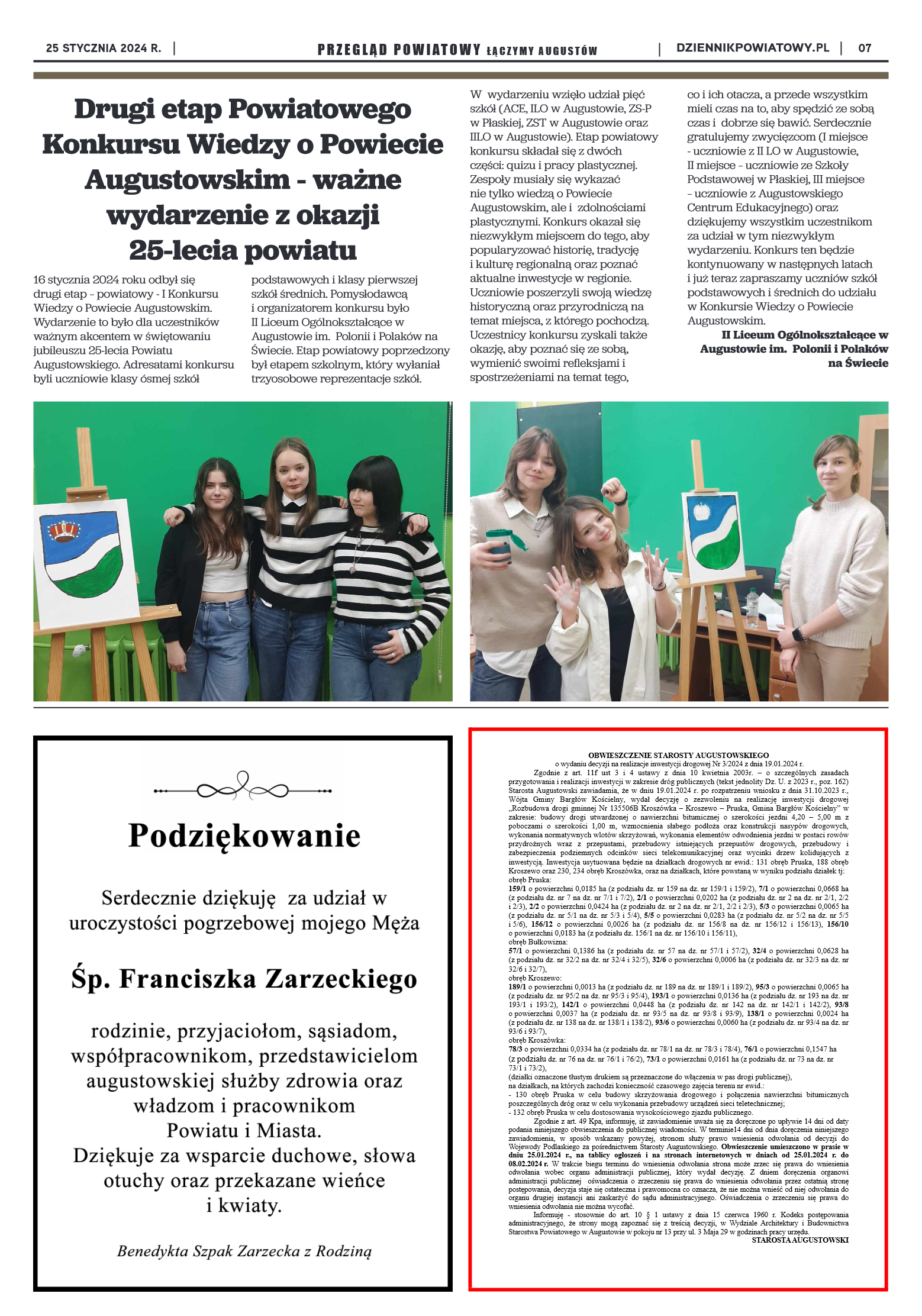 Przegląd Powiatowy nr 3/1174 z 25-01-2024 r. - strona 7