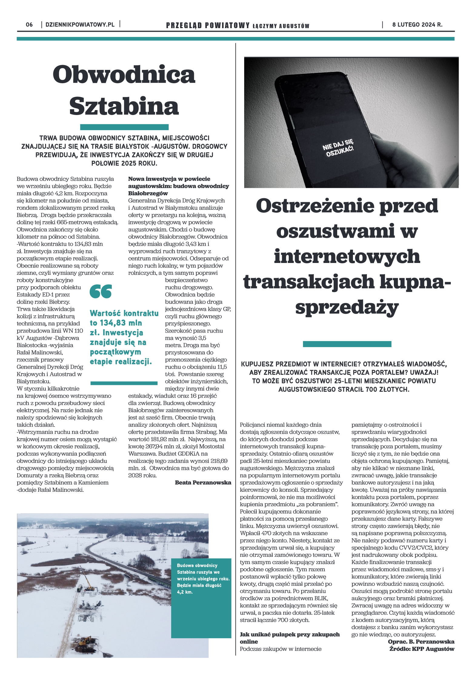 Przegląd Powiatowy nr 5/1176 z 08-02-2024 r. - strona 6
