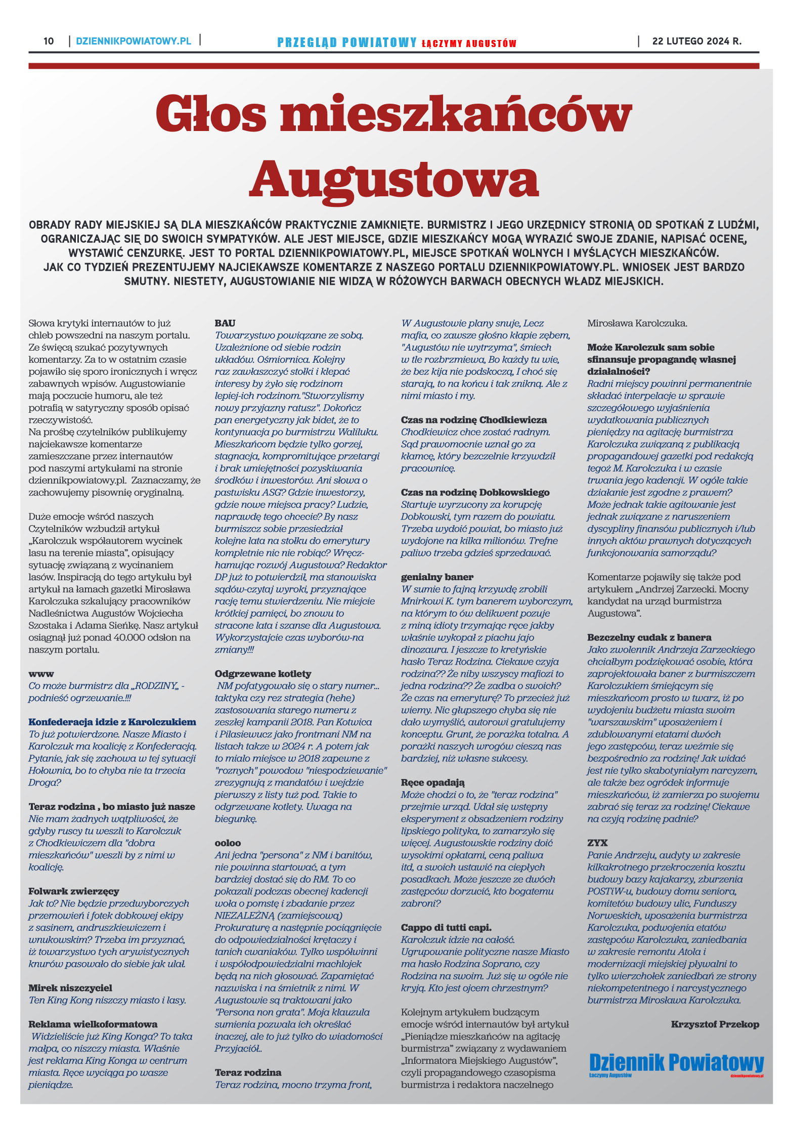 Przegląd Powiatowy nr 7/1178 z 22-02-2024 r. - strona 10