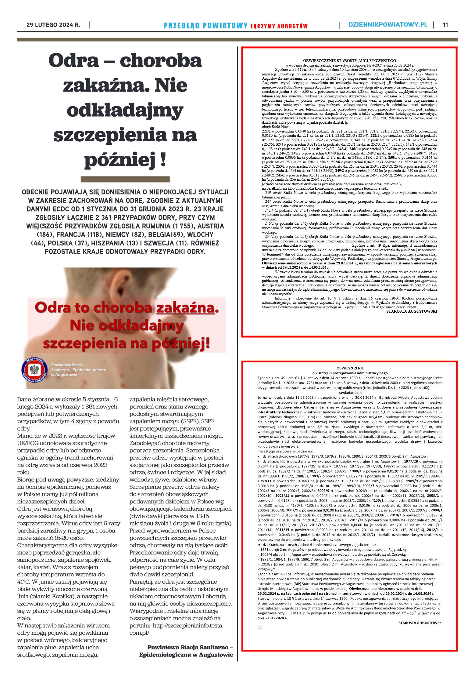 Przegląd Powiatowy nr 8/1179 z 29-02-2024 r. - strona 11