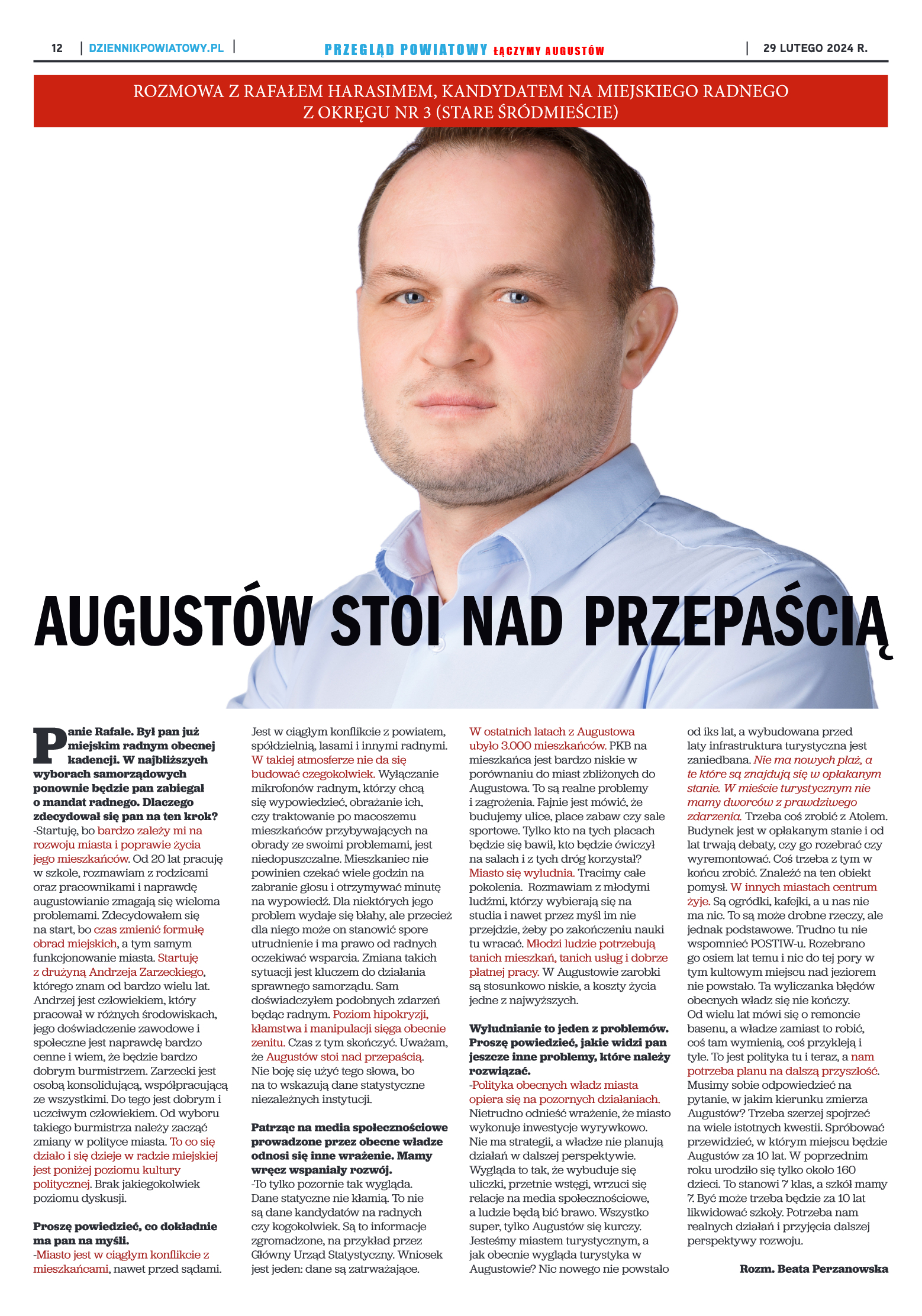 Przegląd Powiatowy nr 8/1179 z 29-02-2024 r. - strona 12