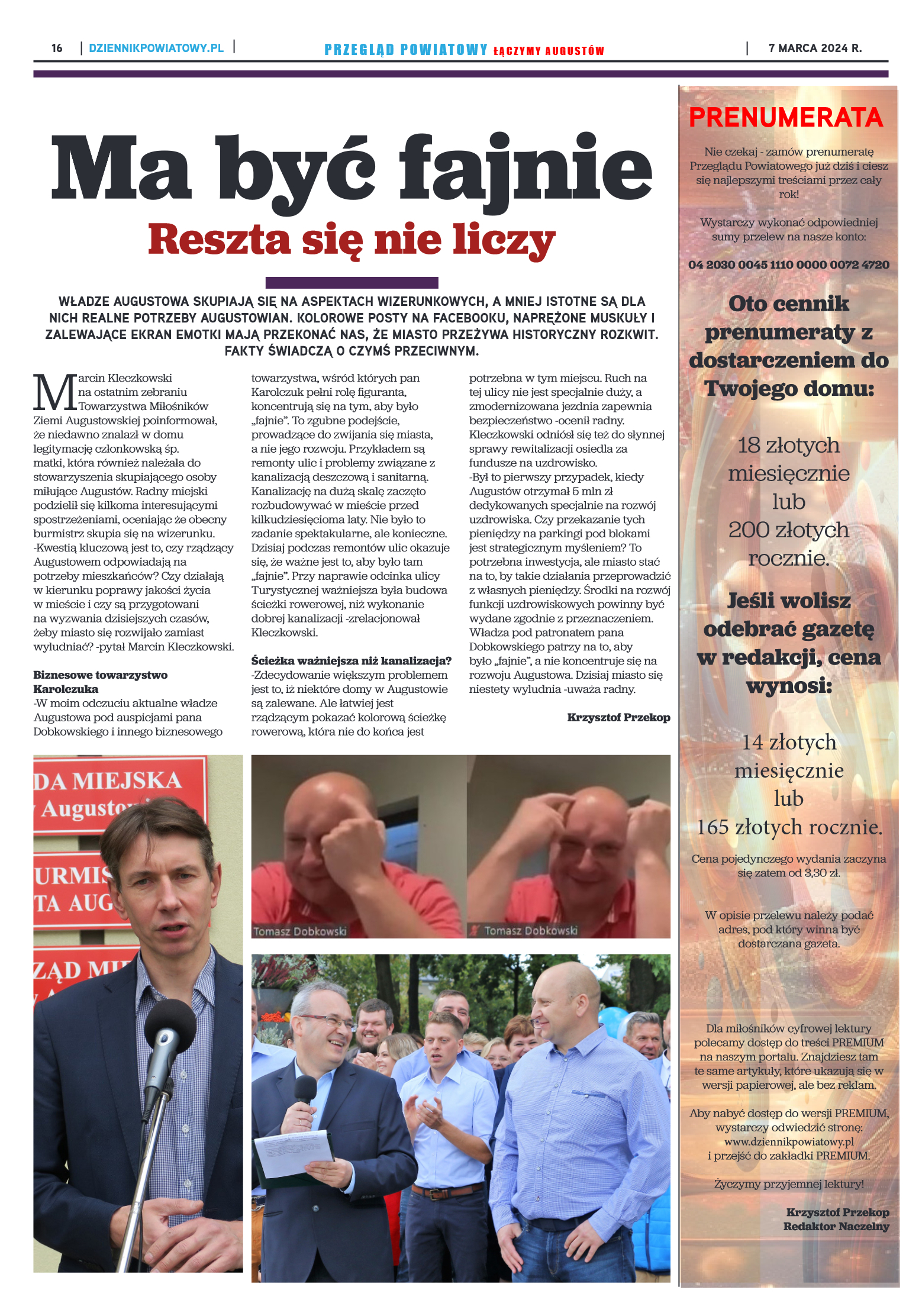 Przegląd Powiatowy nr 9/1180 z 07-03-2024 r. - strona 16