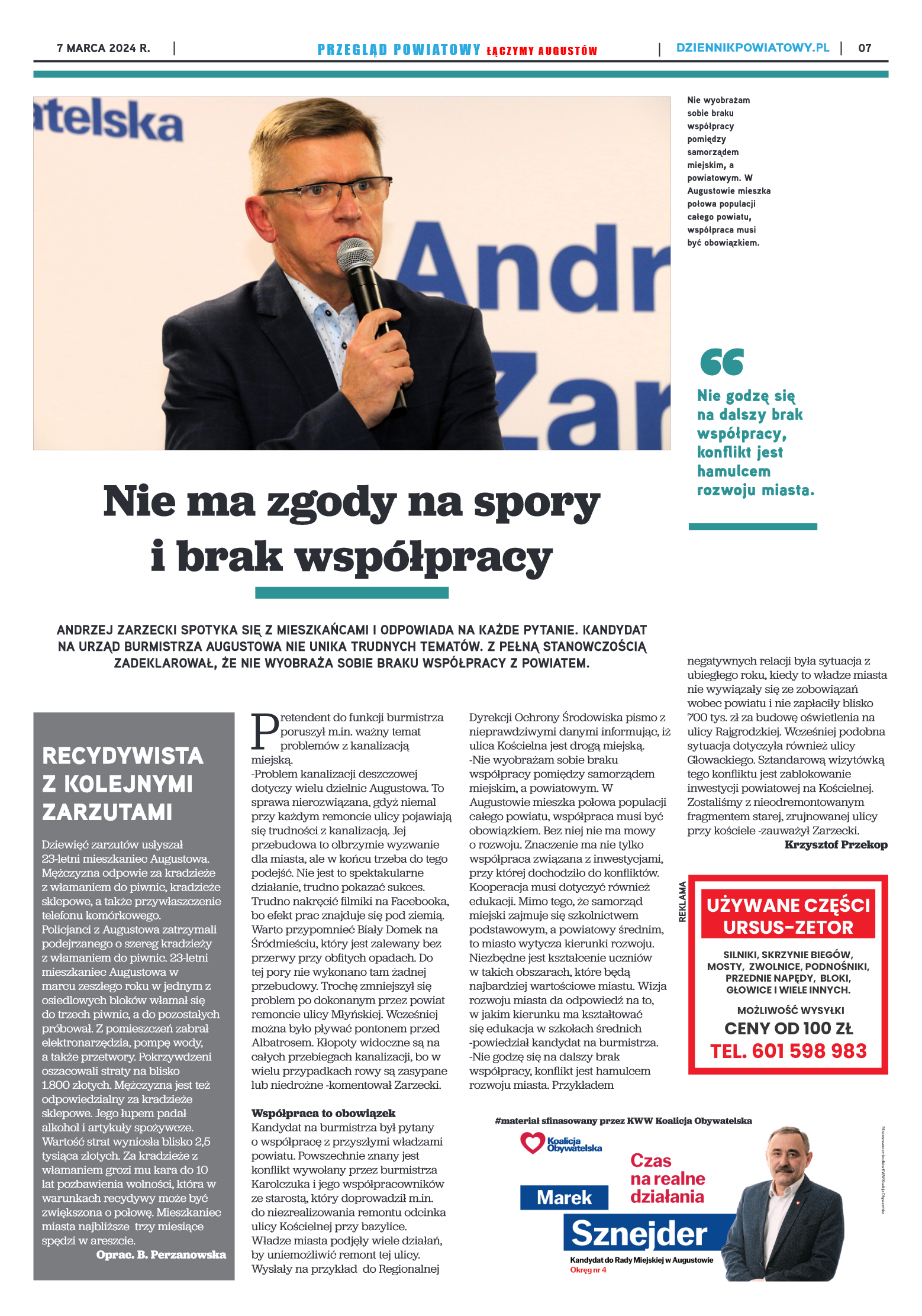 Przegląd Powiatowy nr 9/1180 z 07-03-2024 r. - strona 7