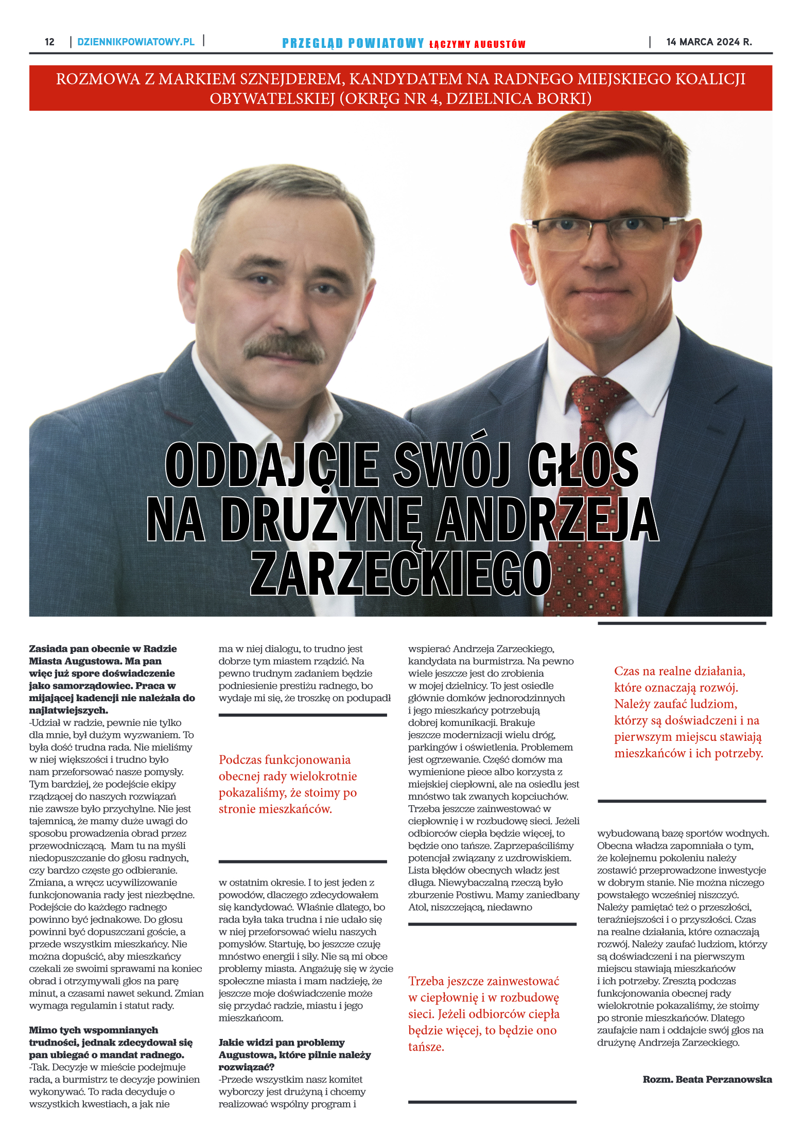 Przegląd Powiatowy nr 10/1181 z 14-03-2024 r. - strona 12