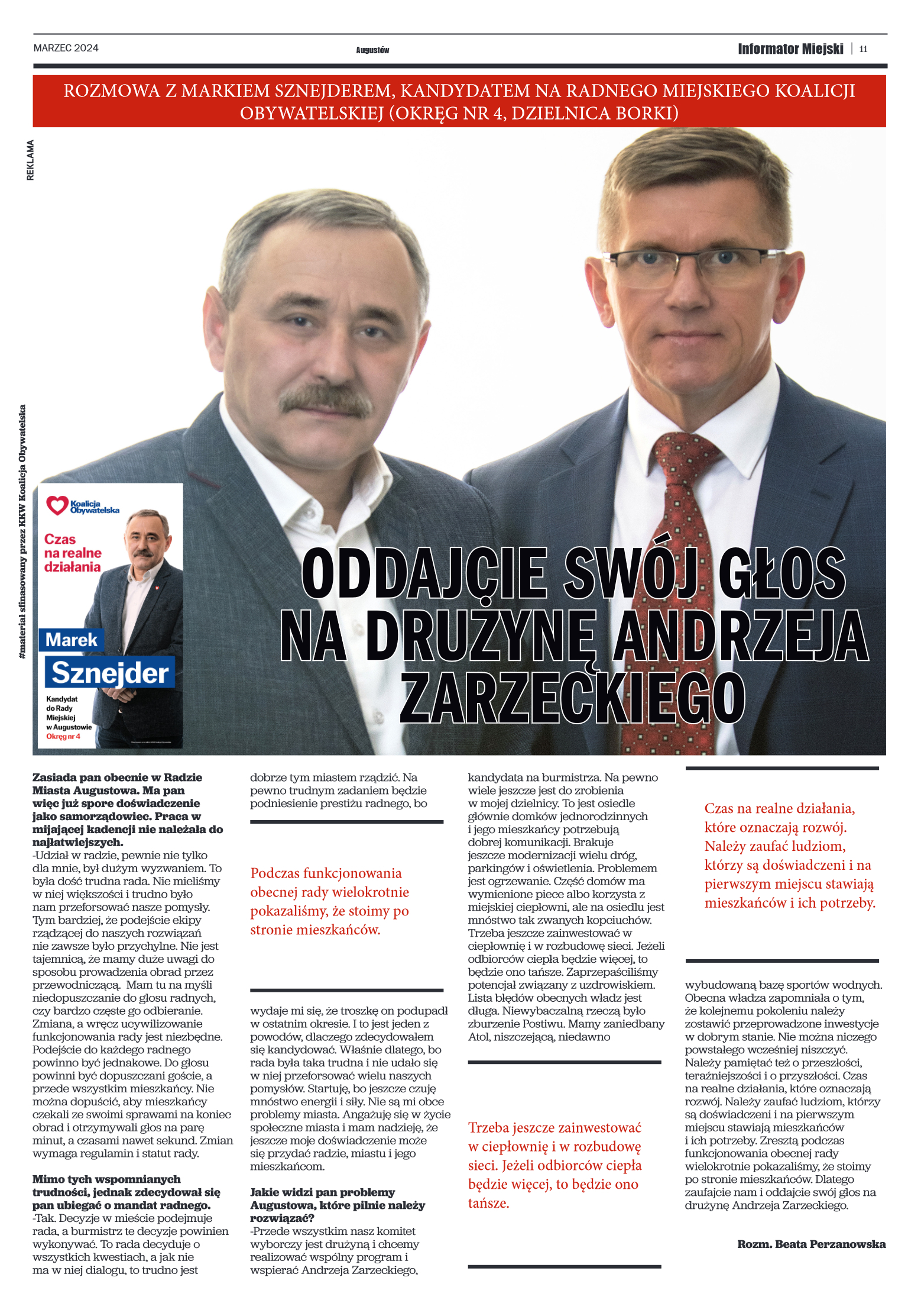 Informator Miejski Augustów marzec 2024 - strona 11