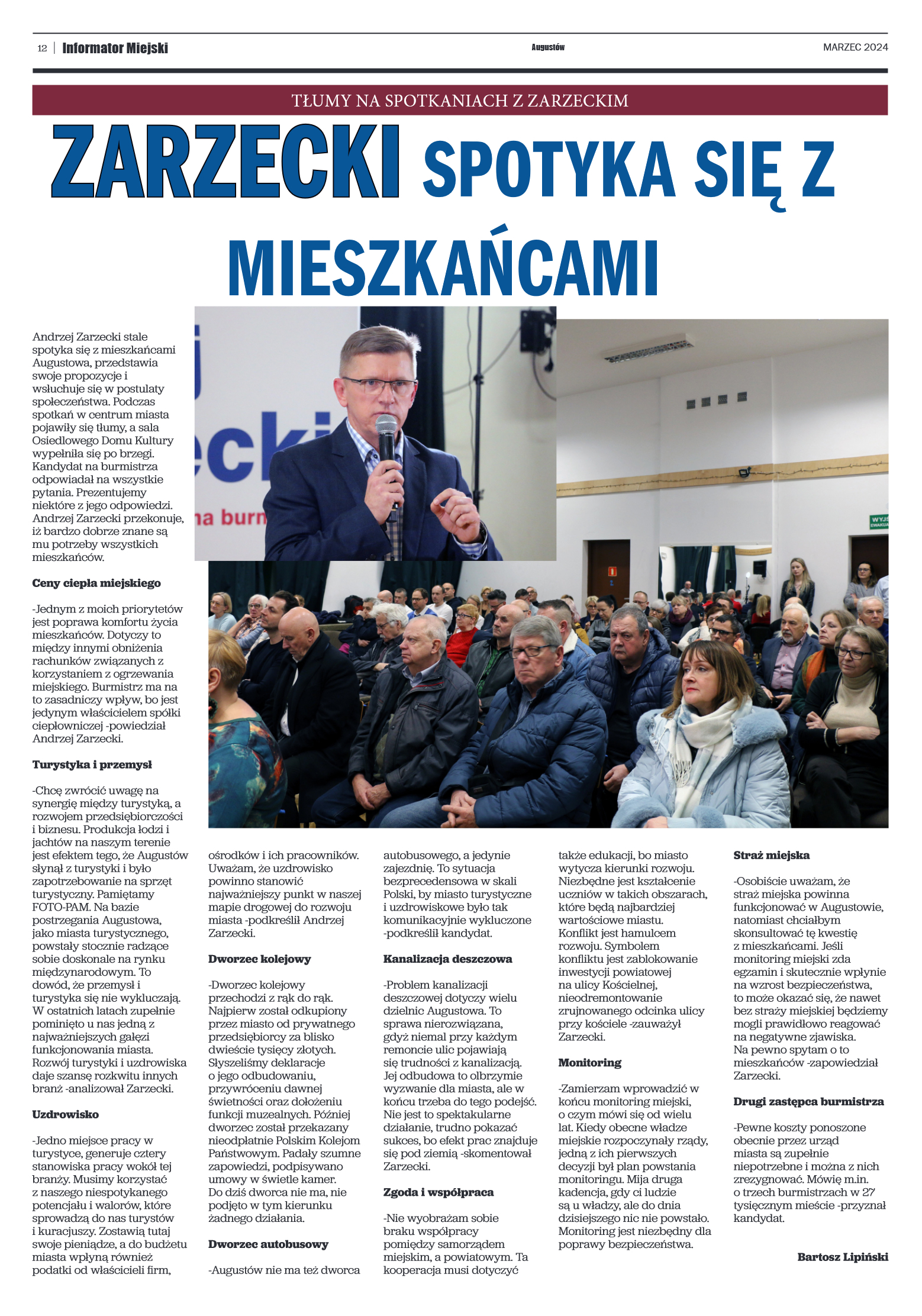 Informator Miejski Augustów marzec 2024 - strona 12