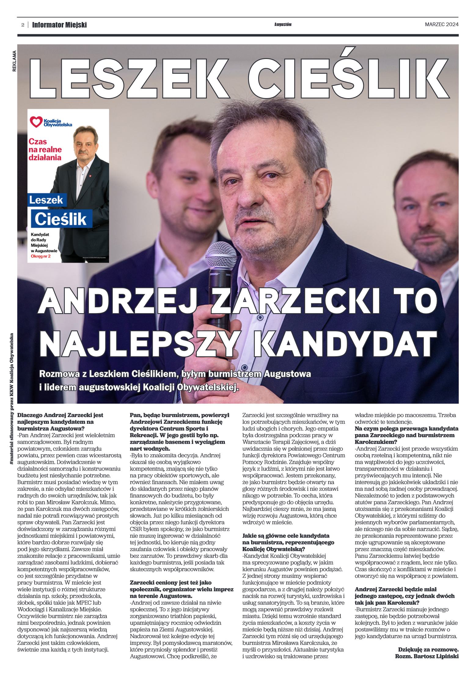 Informator Miejski Augustów marzec 2024 - strona 2