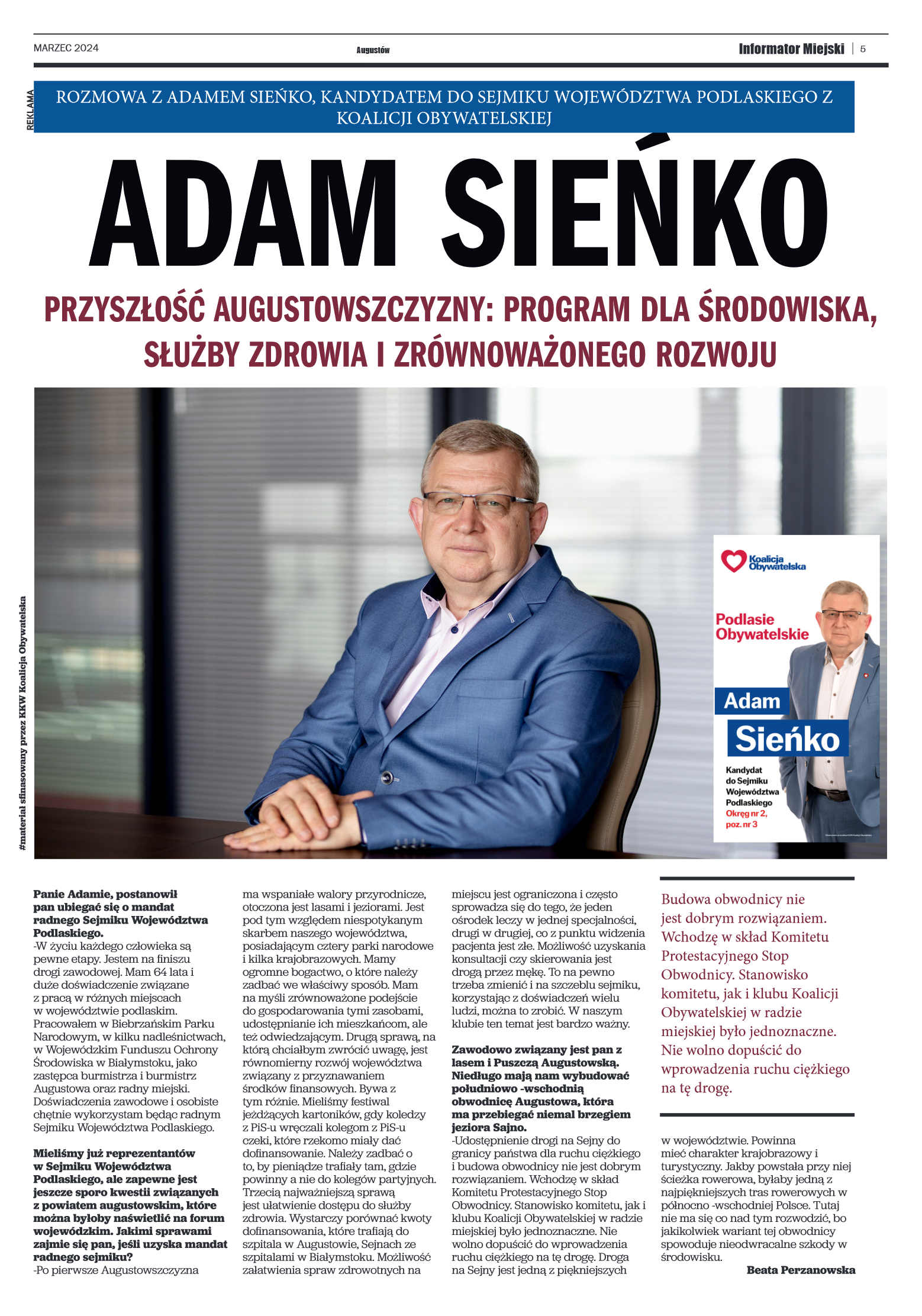 Informator Miejski Augustów marzec 2024 - strona 5