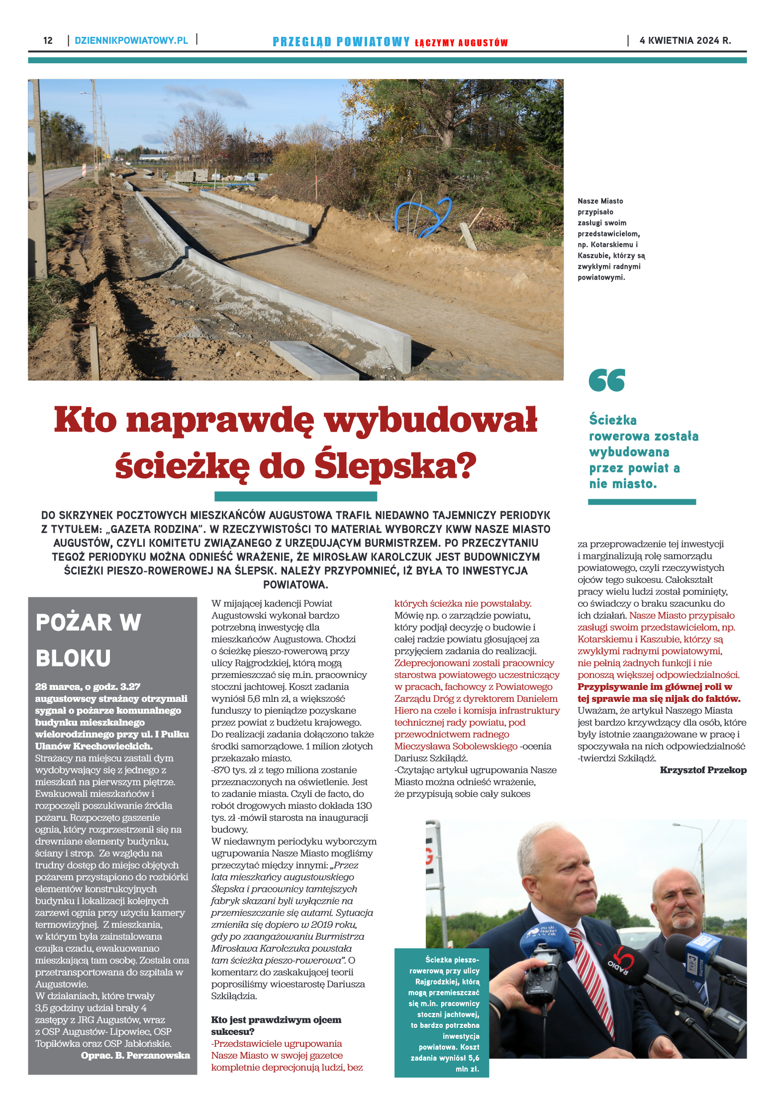 Przegląd Powiatowy nr 13/1184 z 04-04-2024 r. - strona 12