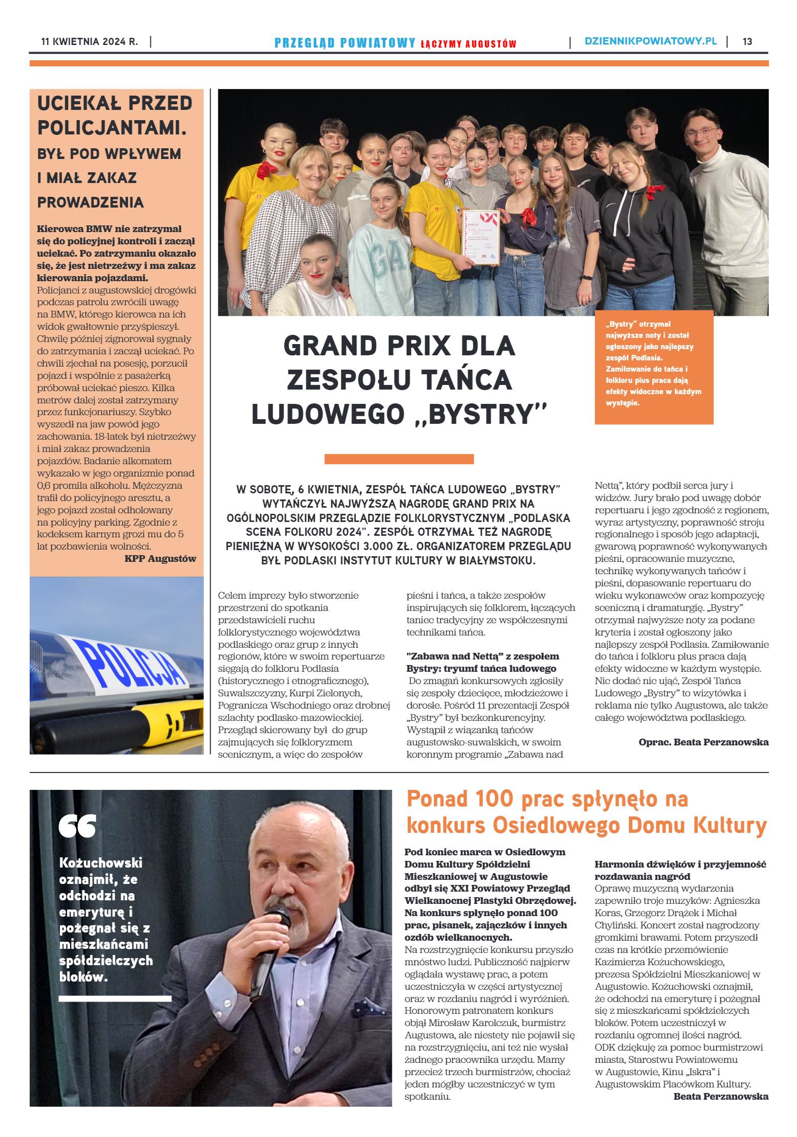 Przegląd Powiatowy nr 14/1184 z 11-04-2024 r. - strona 13