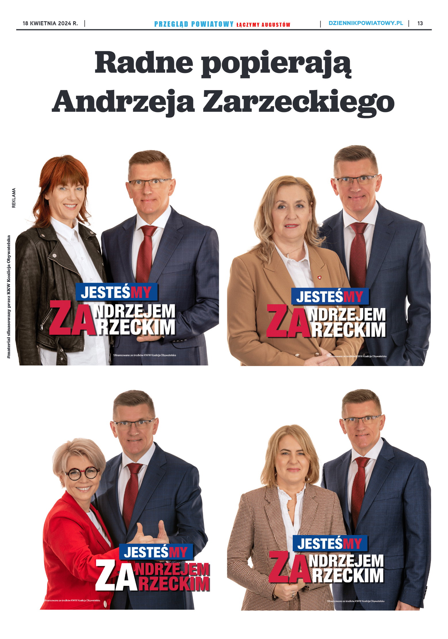 Przegląd Powiatowy nr 15/1184 z 18-04-2024 r. - strona 13