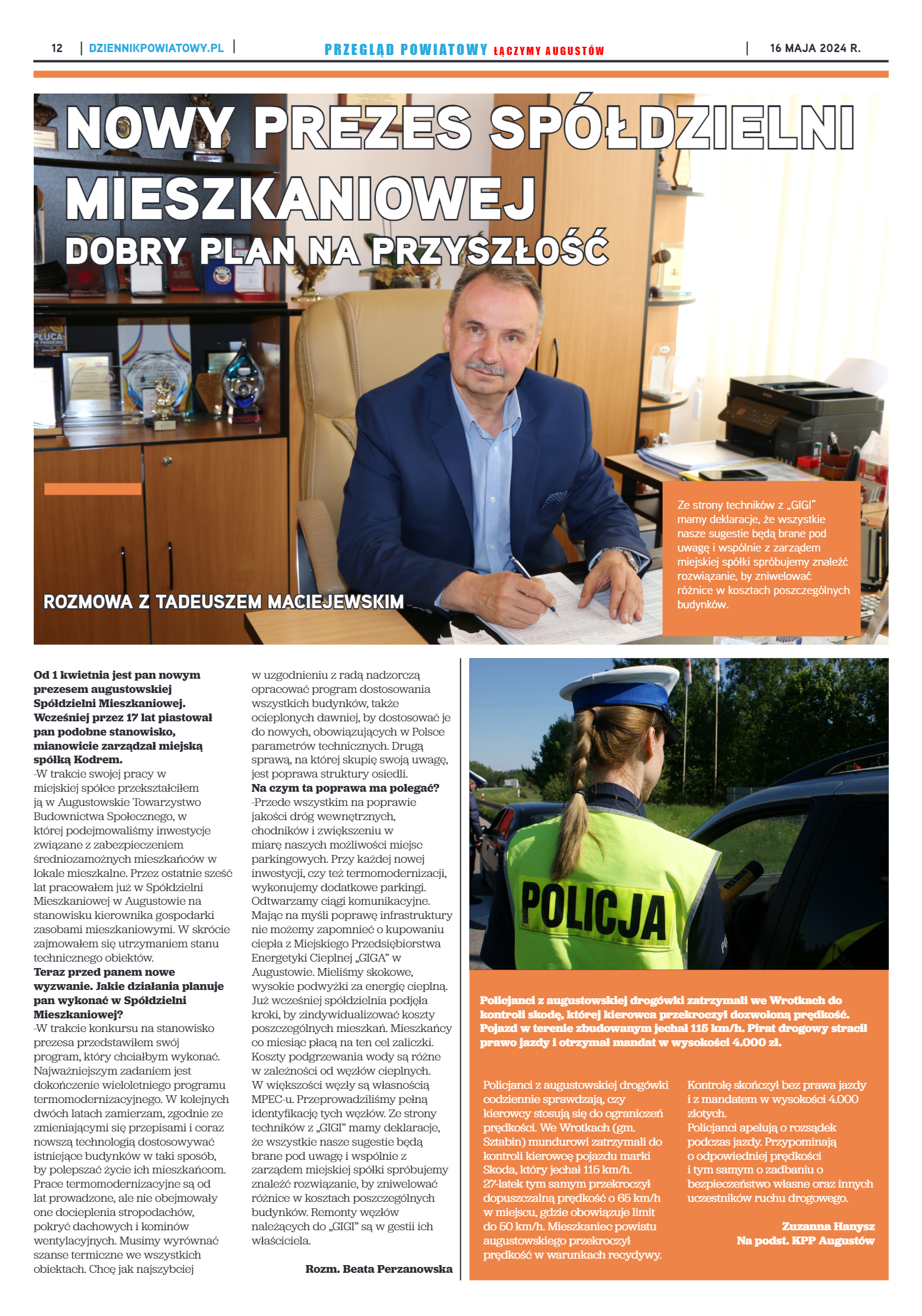 Przegląd Powiatowy nr 17/1186 z 16-05-2024 r. - strona 12
