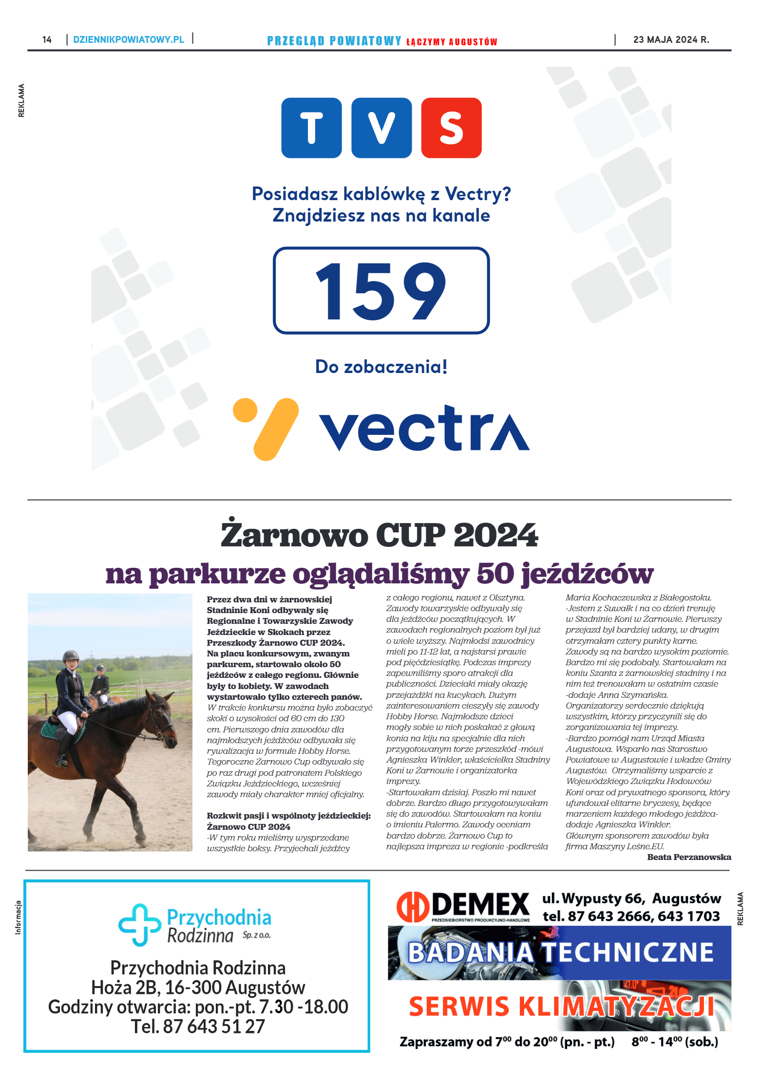 Przegląd Powiatowy nr 18/1189 z 23-05-2024 r. - strona 14