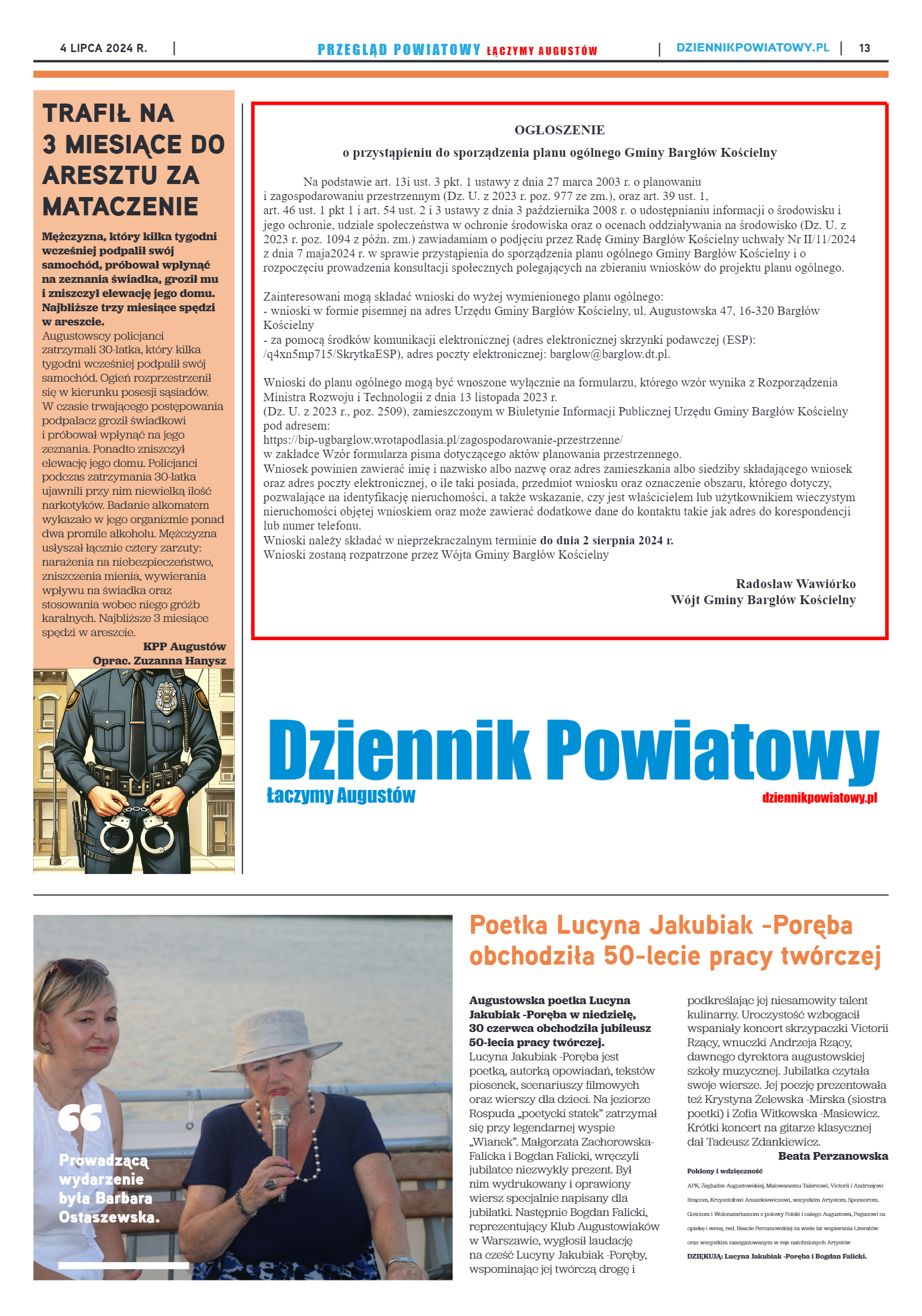 Przegląd Powiatowy nr 22/1193 z 04-07-2024 r. - strona 13