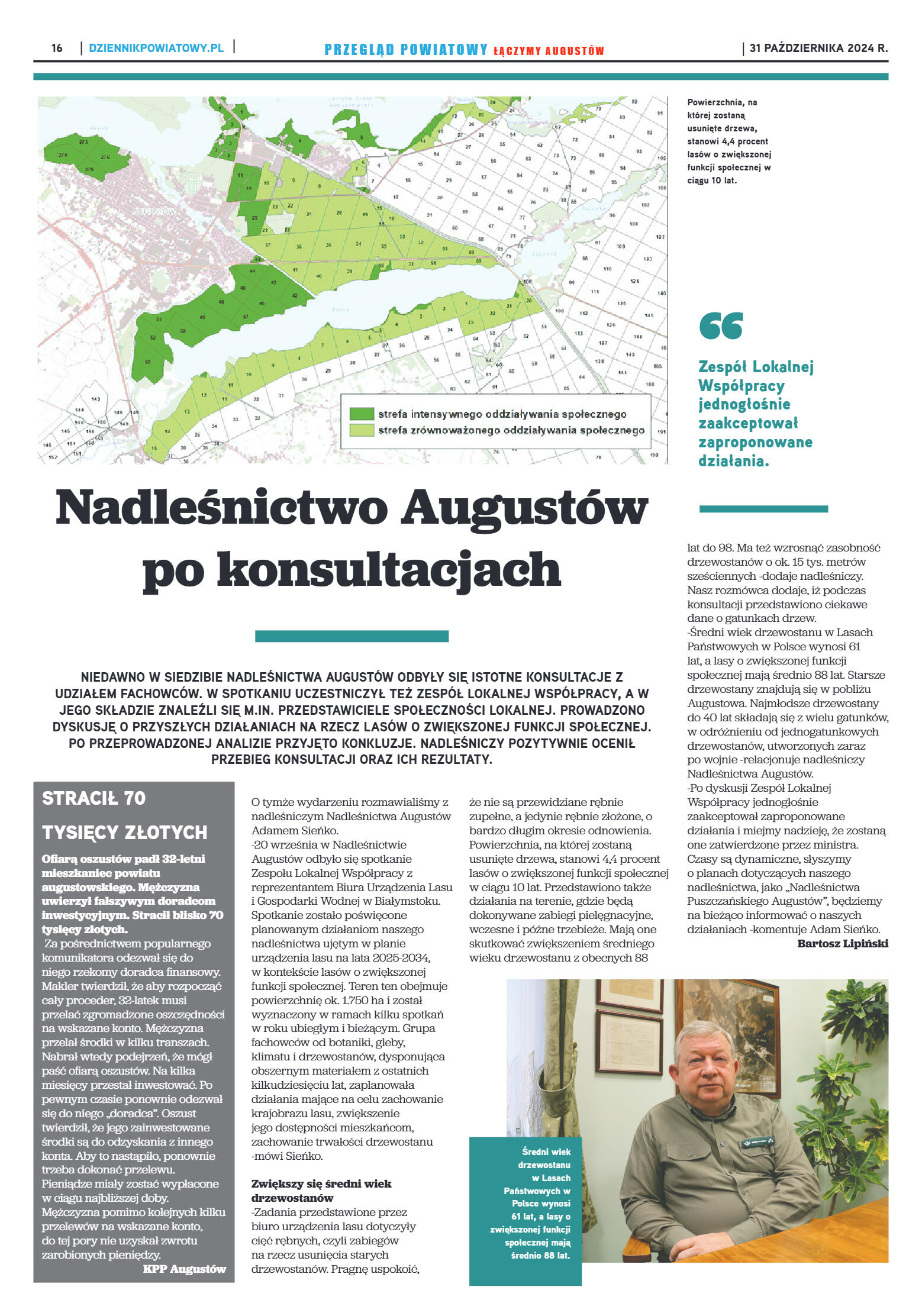 Miesięcznik Przegląd Powiatowy nr 3 z dnia 31 paźd - strona 16