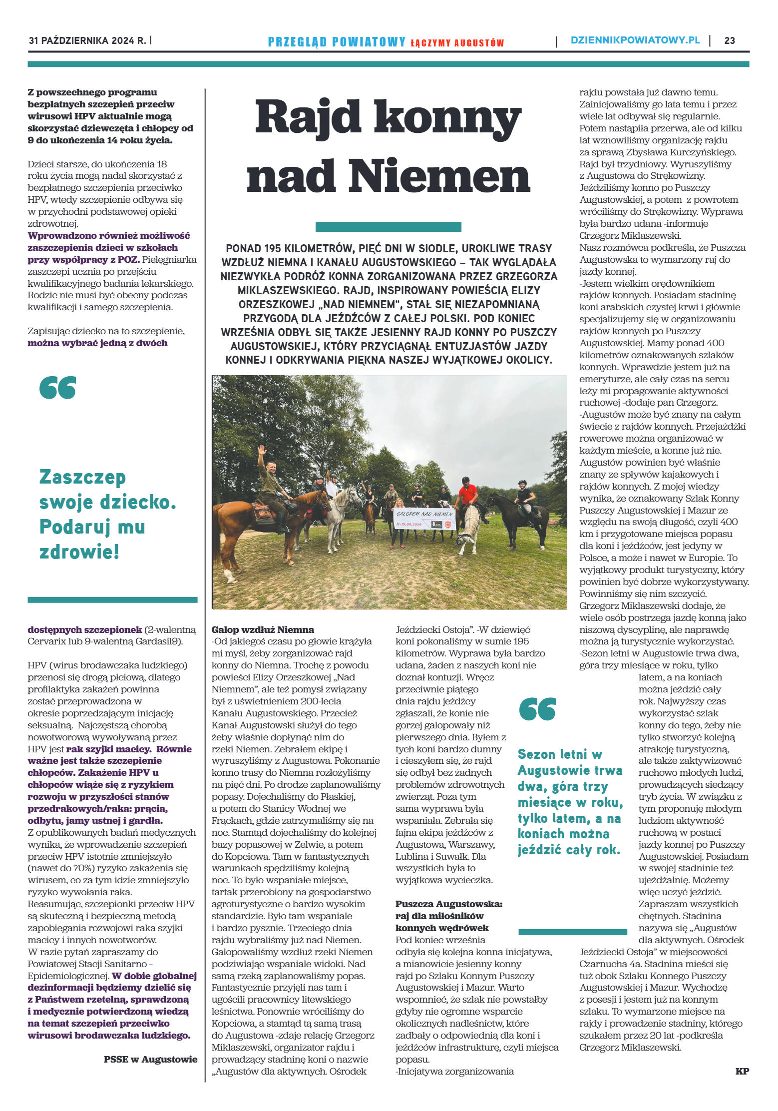 Miesięcznik Przegląd Powiatowy nr 3 z dnia 31 paźd - strona 23
