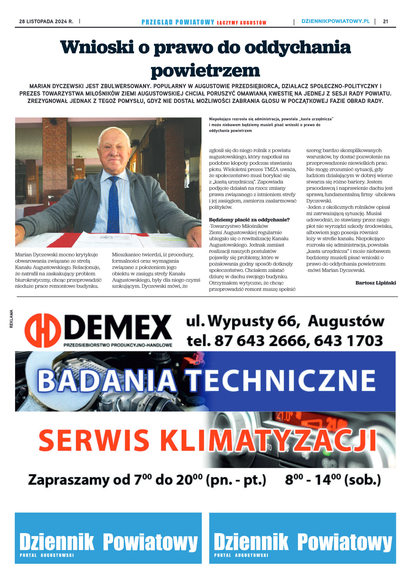 Miesięcznik Przegląd Powiatowy nr 4 z dnia 28 list - strona 21