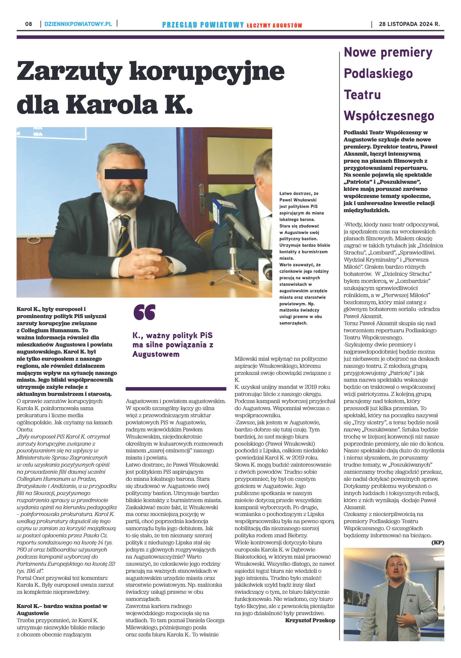 Miesięcznik Przegląd Powiatowy nr 4 z dnia 28 list - strona 8