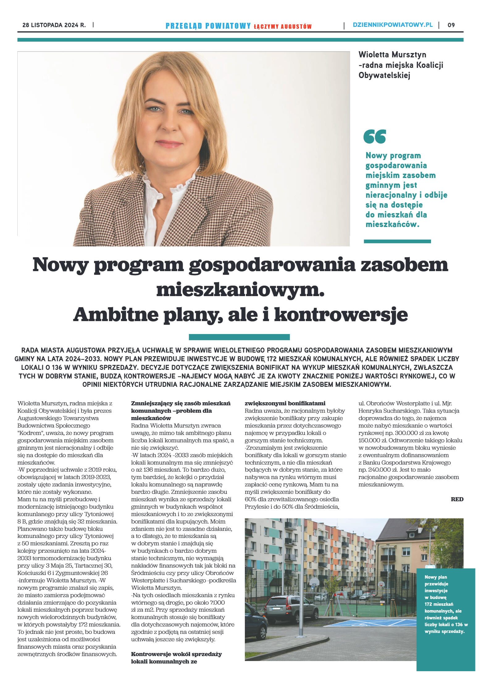 Miesięcznik Przegląd Powiatowy nr 4 z dnia 28 list - strona 9