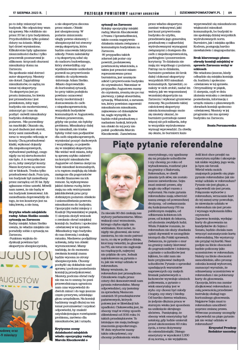 Wydanie Przeglądu Powiatowego nr 30/1154 z 17-08-2 - strona 9