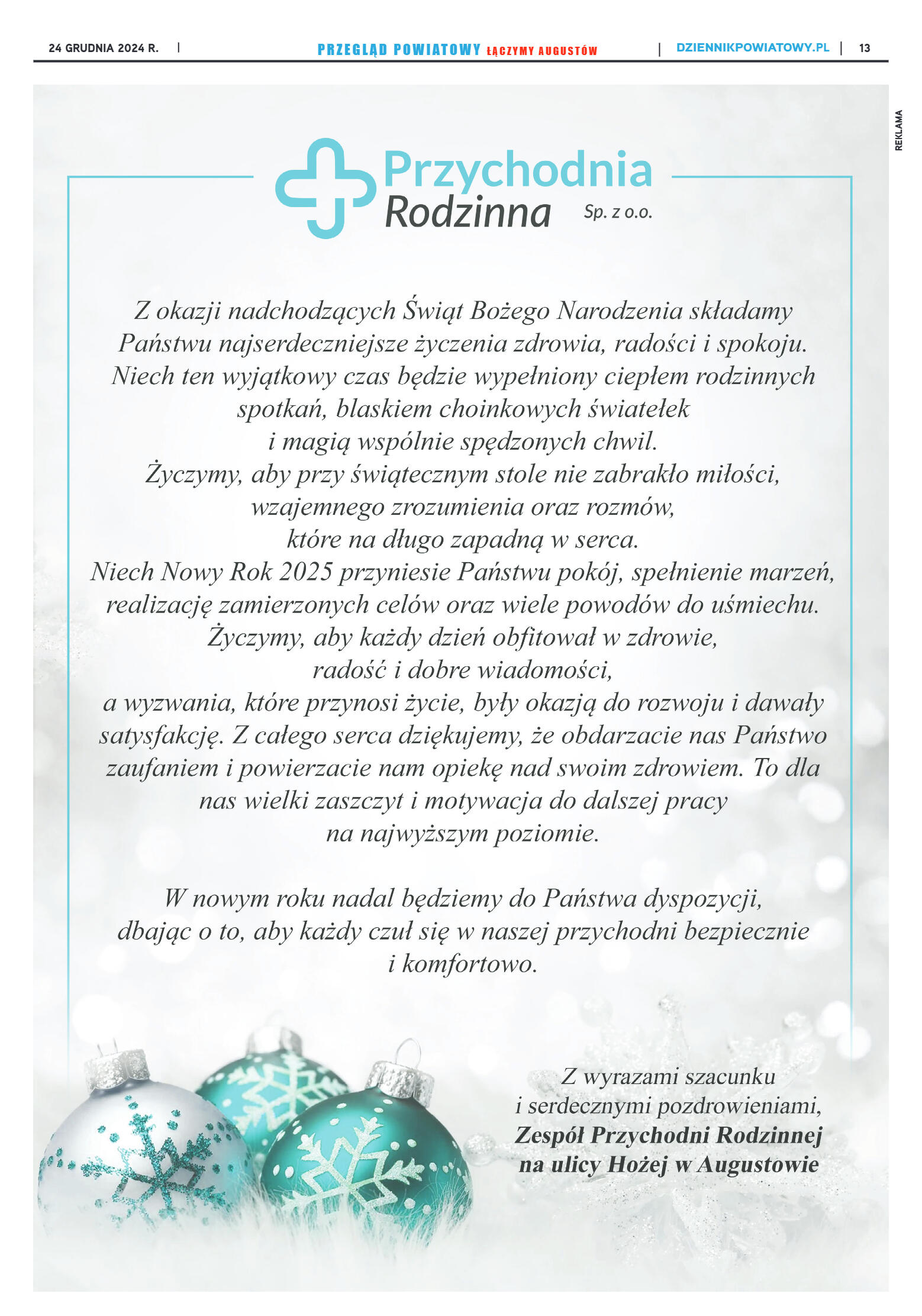 Miesięcznik Przegląd Powiatowy nr 5 z dnia 19 grud - strona 13