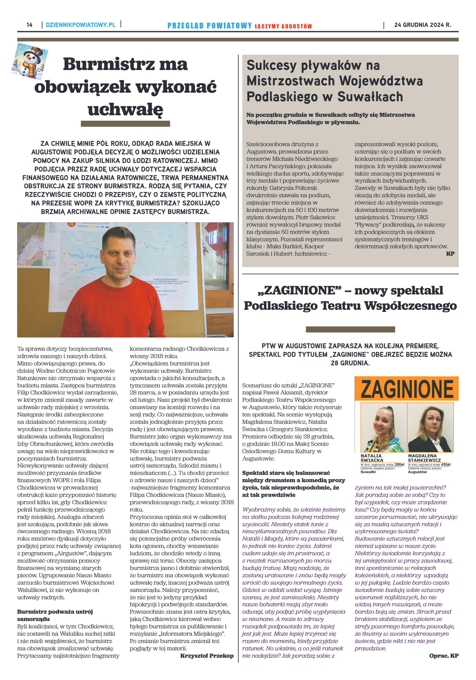Miesięcznik Przegląd Powiatowy nr 5 z dnia 19 grud - strona 14