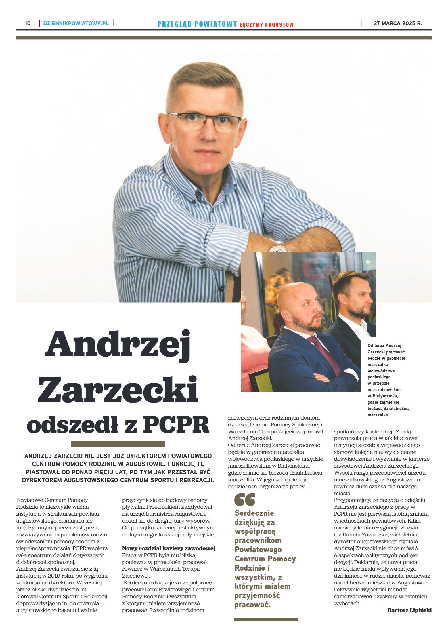 Miesięcznik Przegląd Powiatowy nr 3 z dnia 27 mar - strona 10