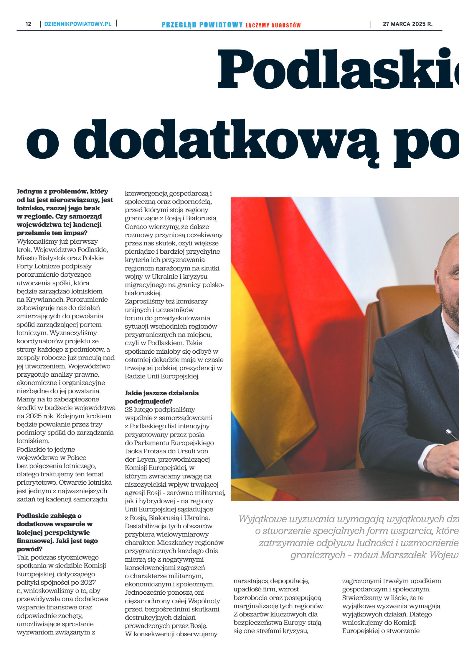 Miesięcznik Przegląd Powiatowy nr 3 z dnia 27 mar - strona 12