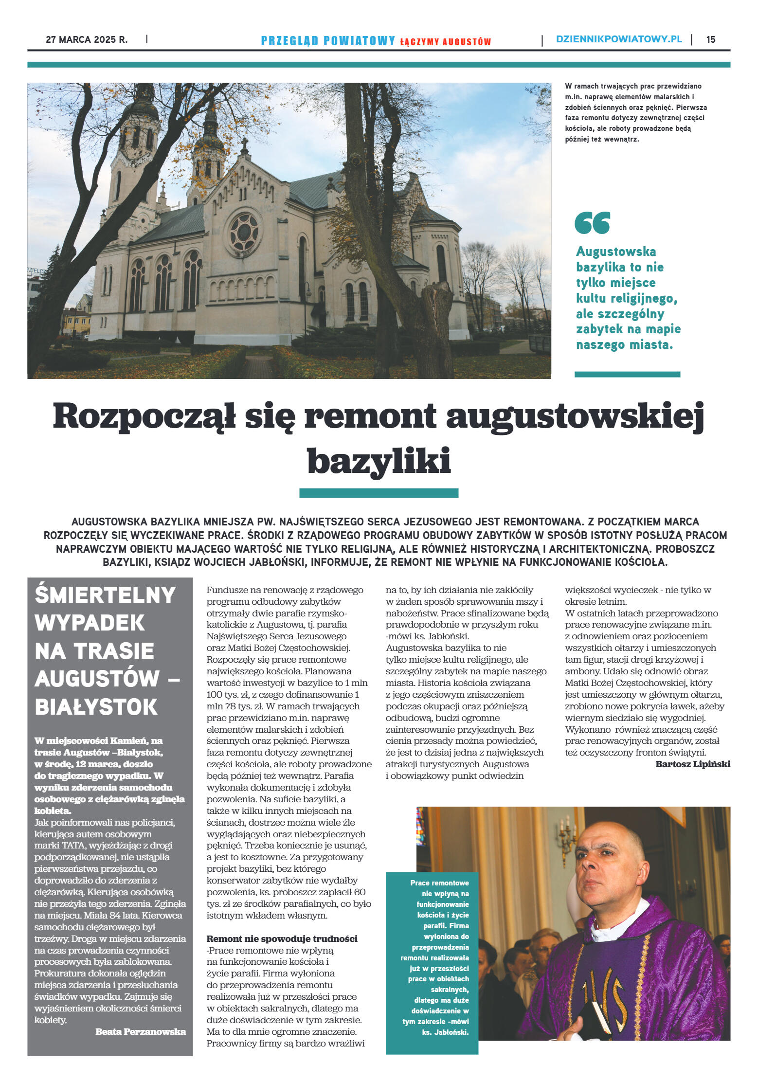 Miesięcznik Przegląd Powiatowy nr 3 z dnia 27 mar - strona 15