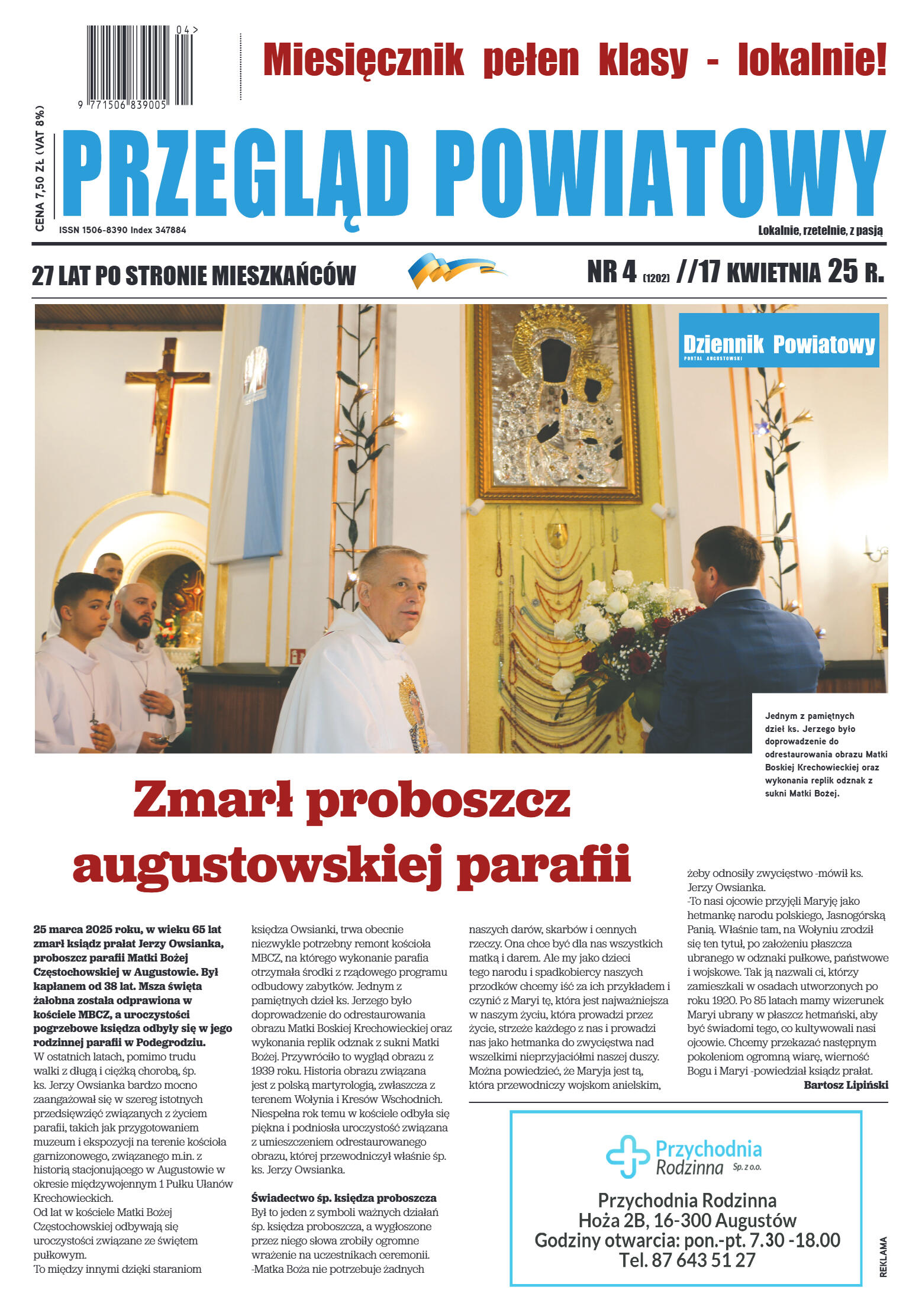 Miesięcznik Przegląd Powiatowy nr 4 z dnia 17 kwie - strona 1