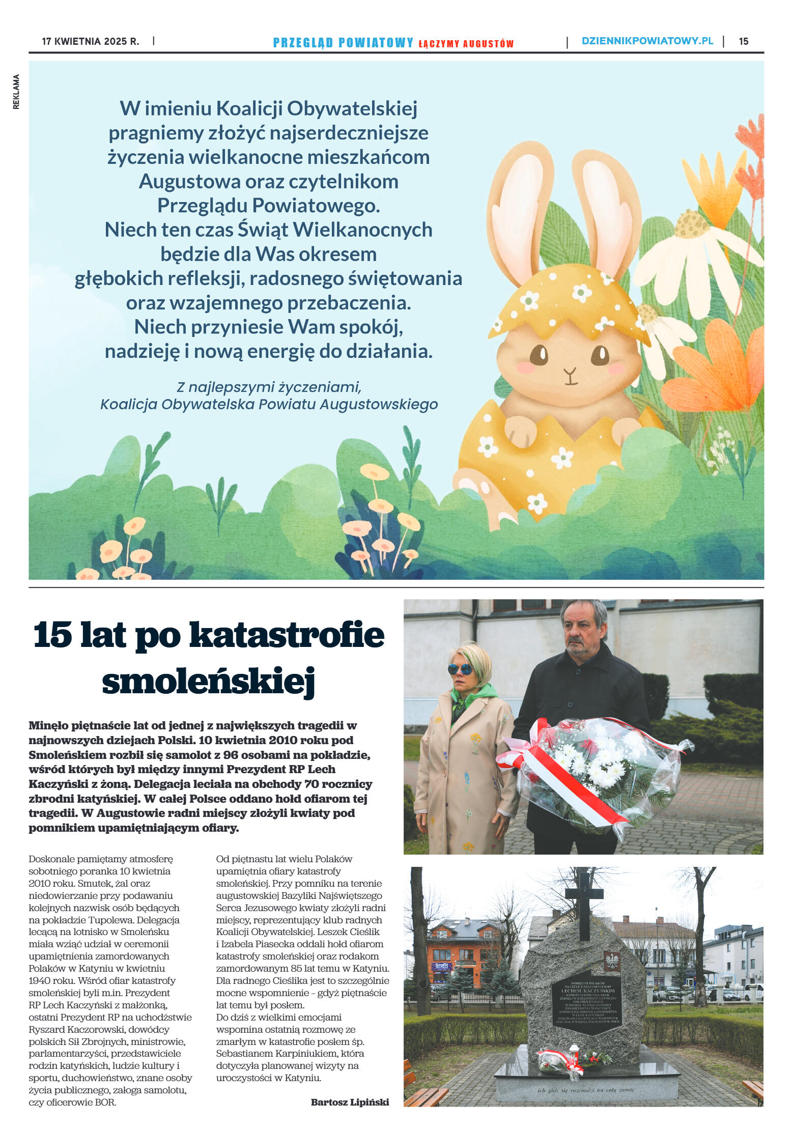 Miesięcznik Przegląd Powiatowy nr 4 z dnia 17 kwie - strona 15