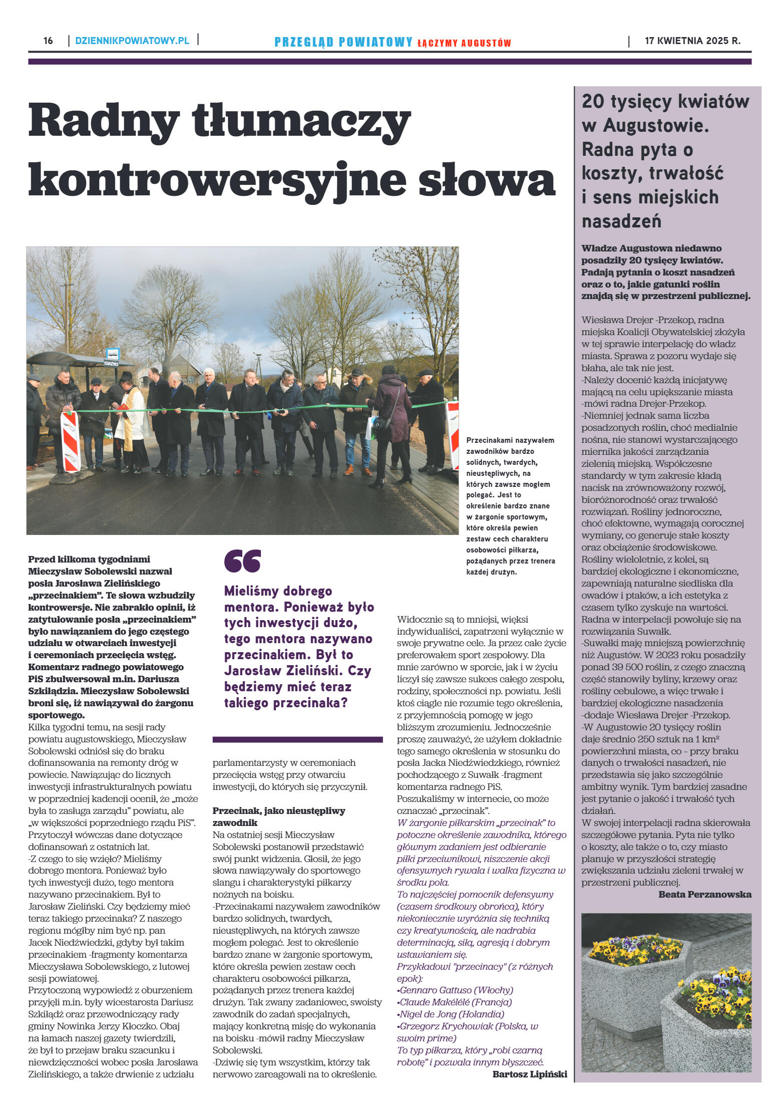 Miesięcznik Przegląd Powiatowy nr 4 z dnia 17 kwie - strona 16
