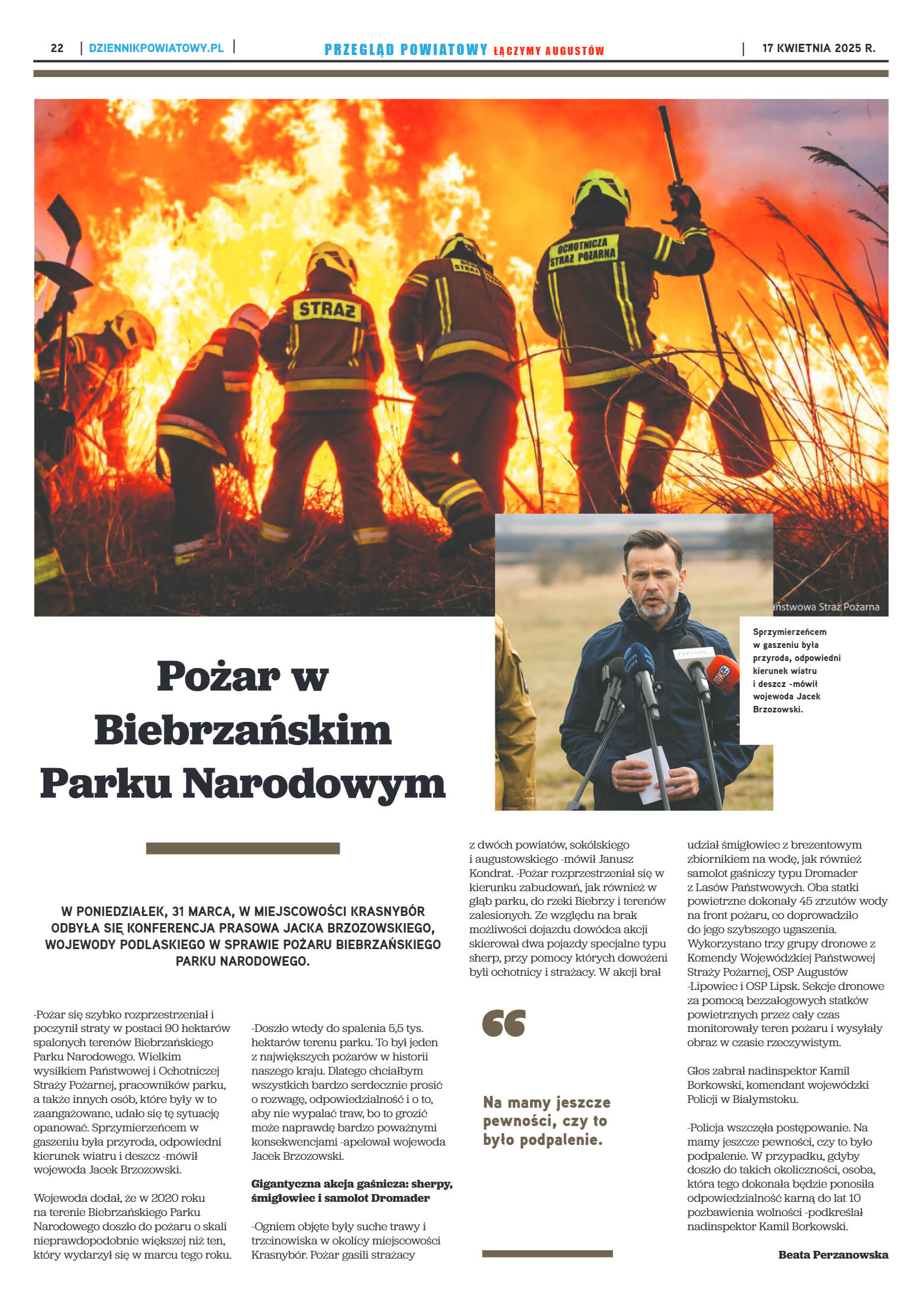 Miesięcznik Przegląd Powiatowy nr 4 z dnia 17 kwie - strona 22