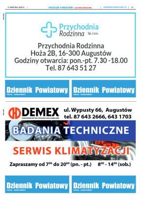 Miesięcznik Przegląd Powiatowy nr 4 z dnia 17 kwie - strona 21
